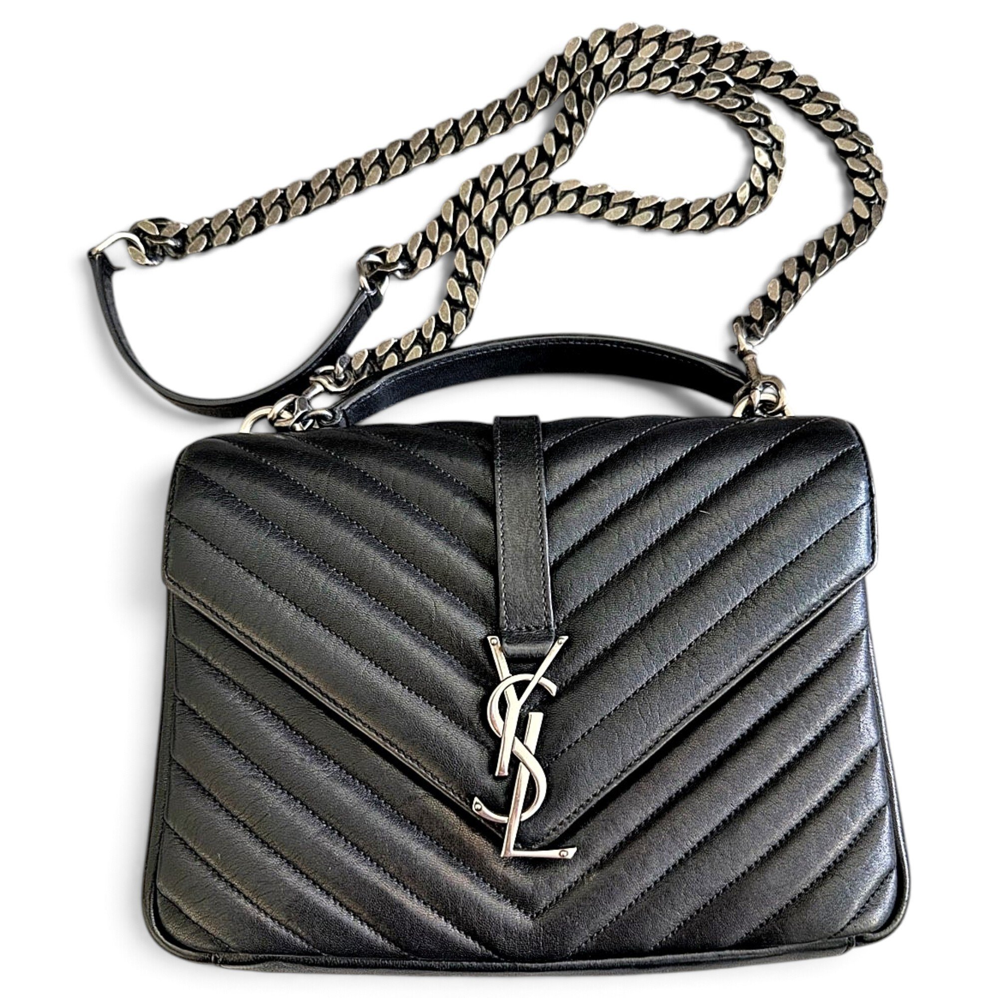 Collége monogramme leather handbag