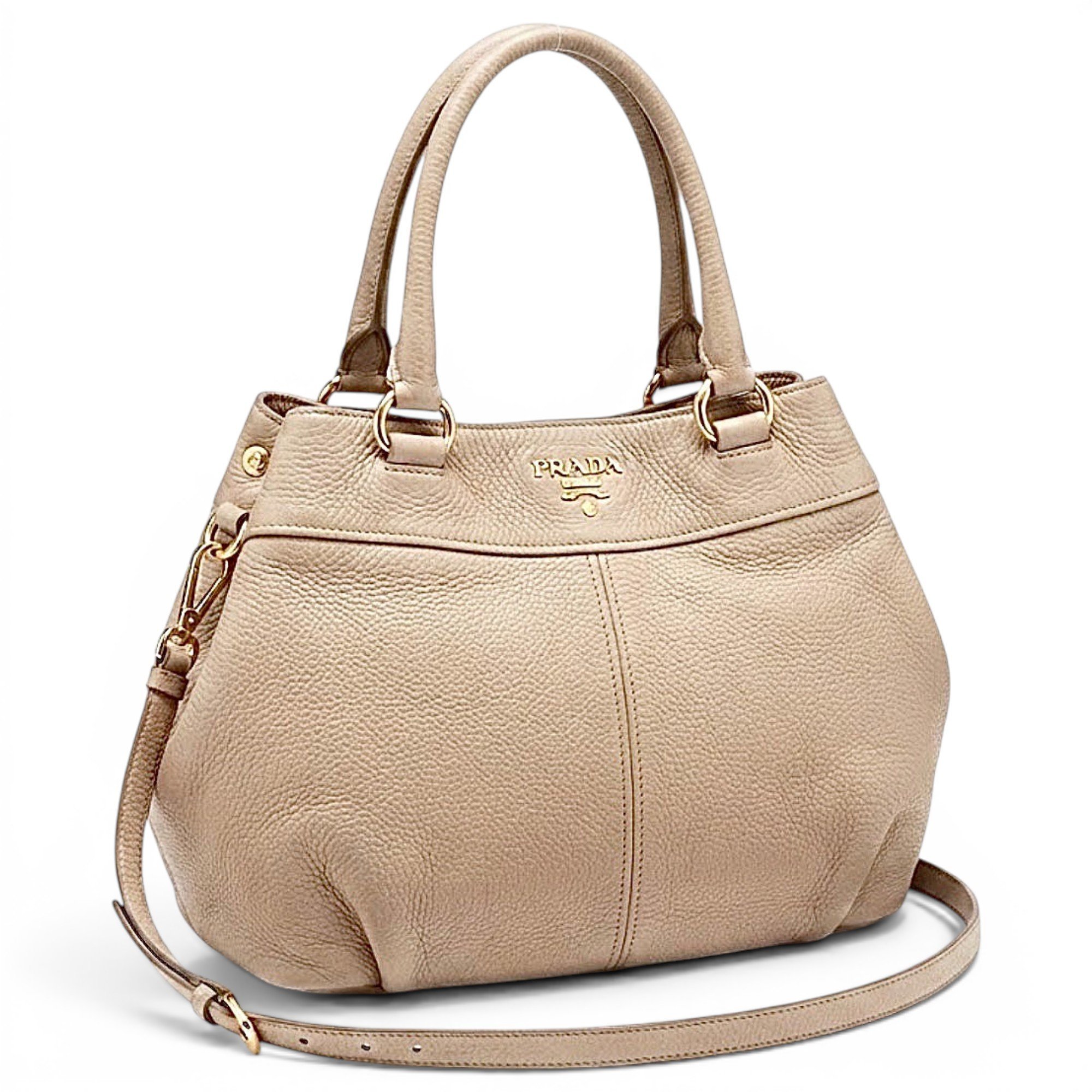 Pyramid leather tote