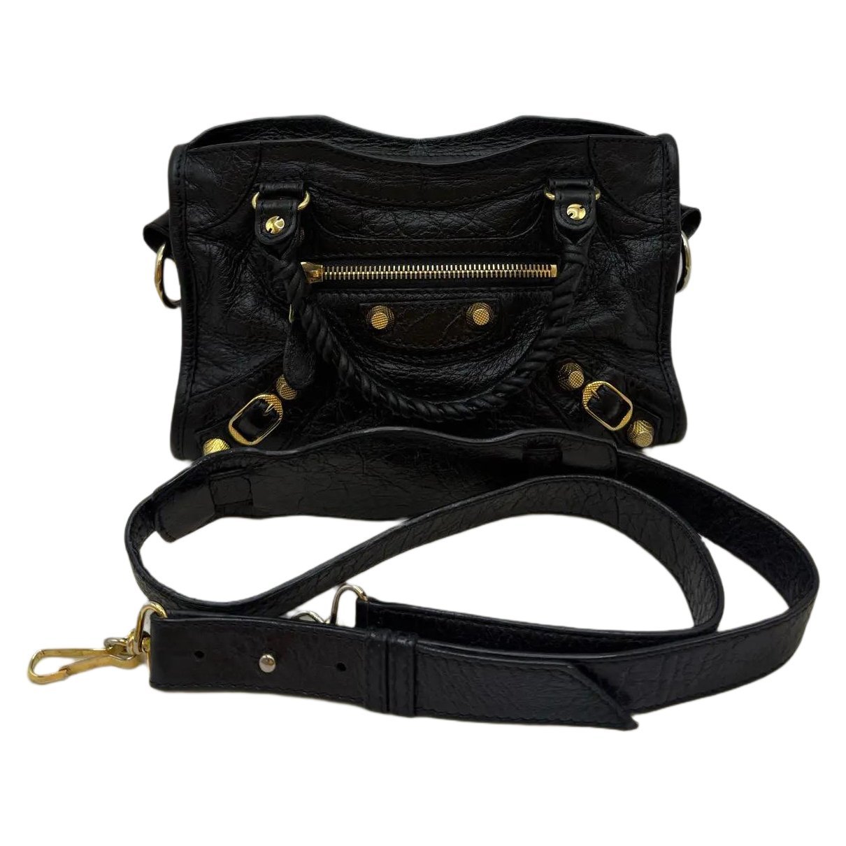 City leather handbag