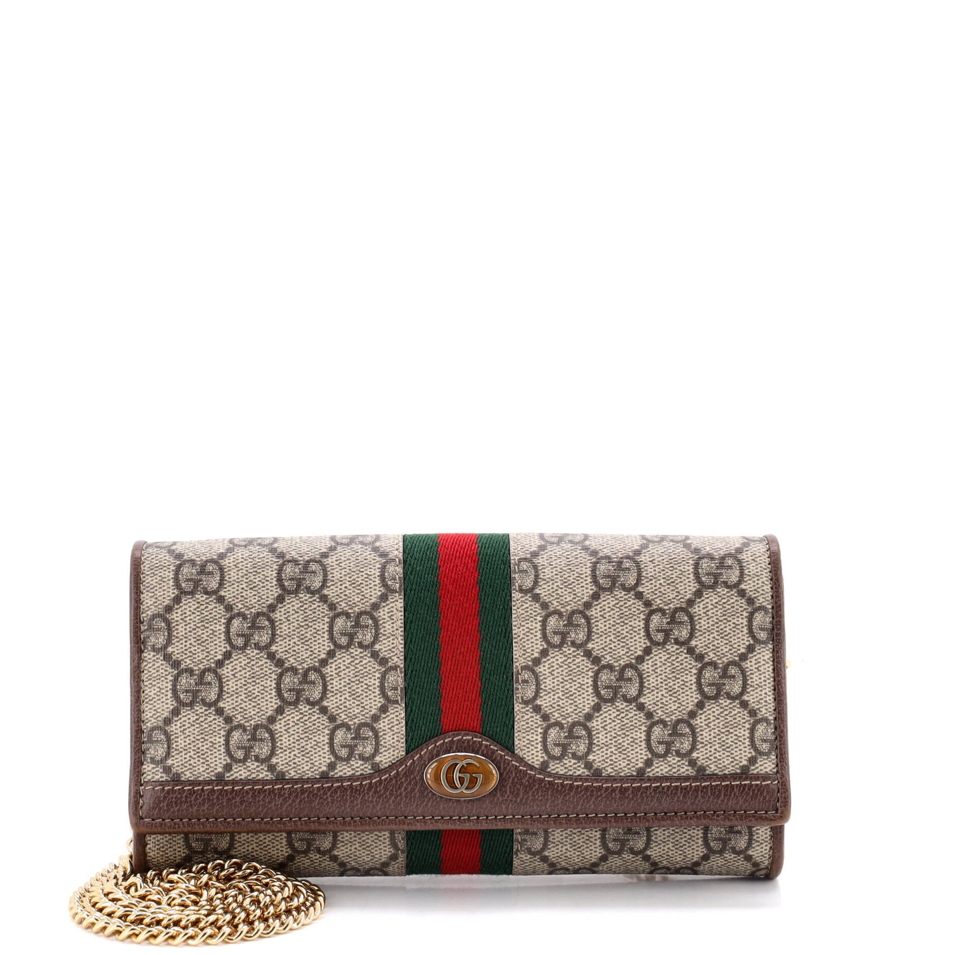 Ophidia Chain Wallet GG Coated Canvas