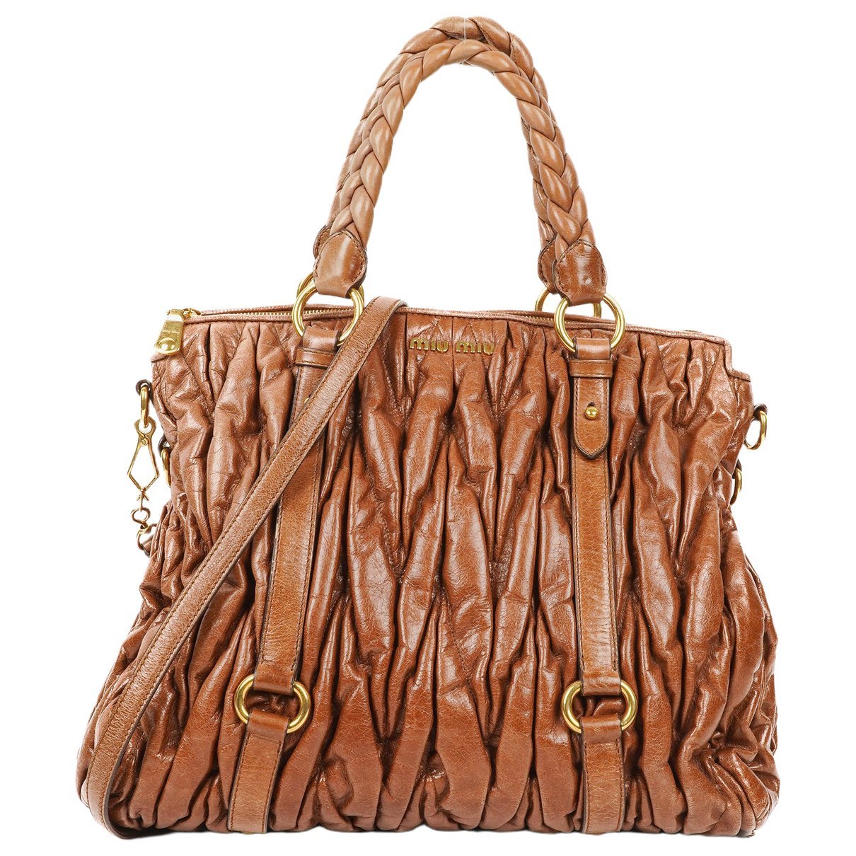 Matelassé leather handbag