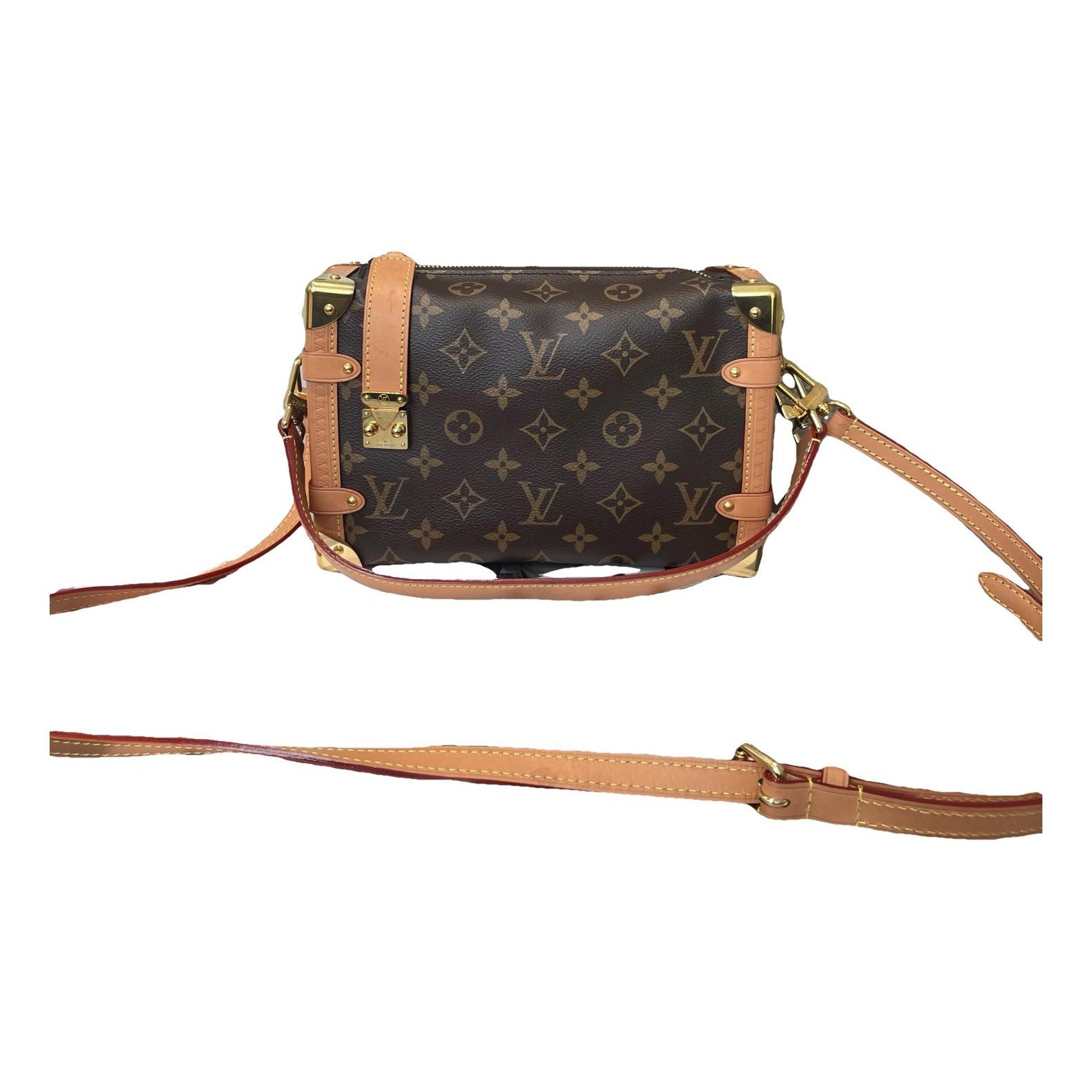 Side Trunk leather handbag