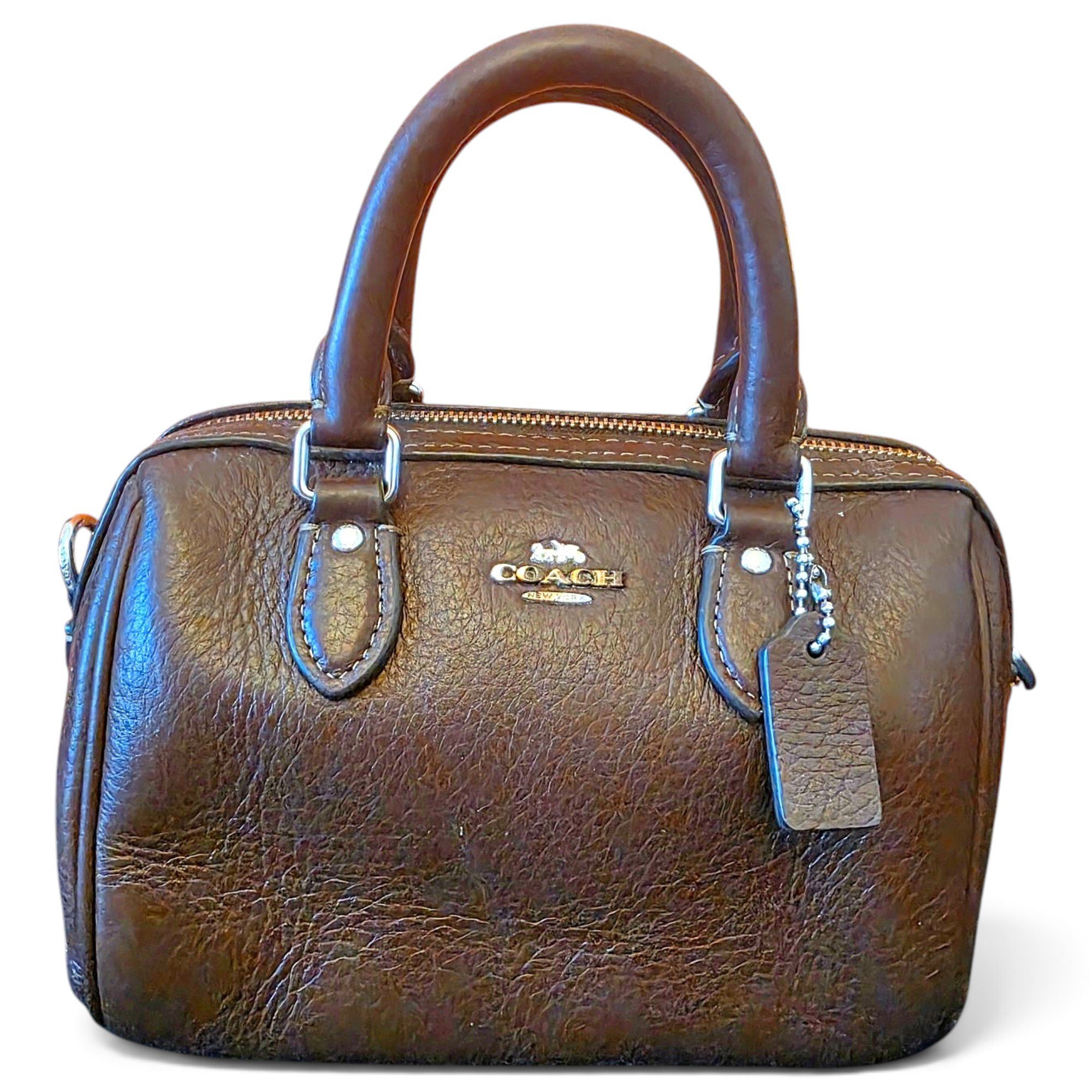 Leather bowling bag
