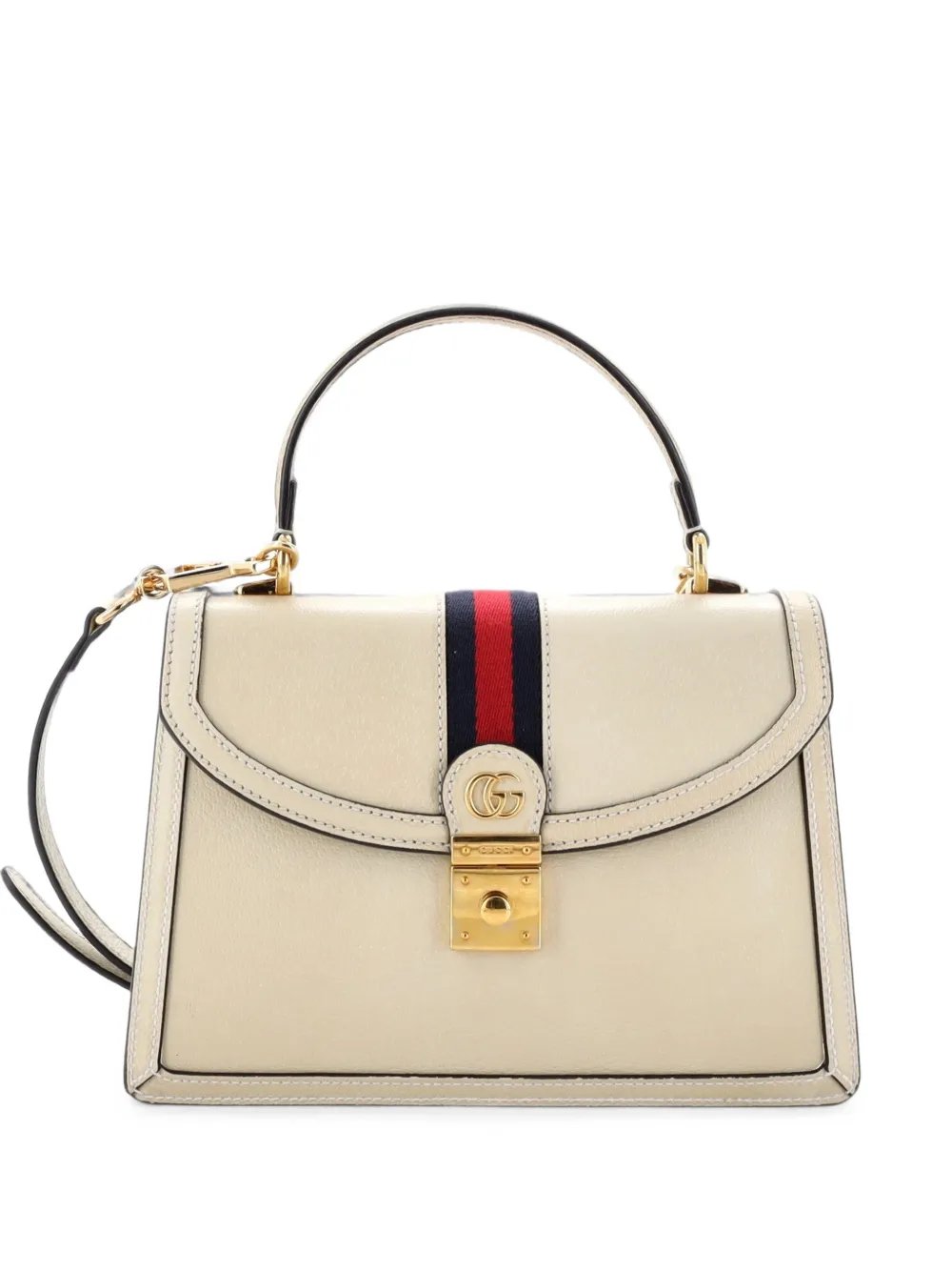 Ophidia Flap Top Handle Bag Leather Small satchel
