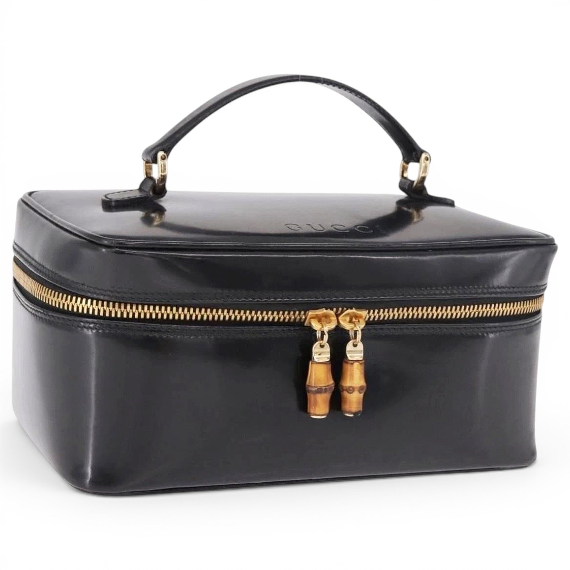 Patent leather handbag