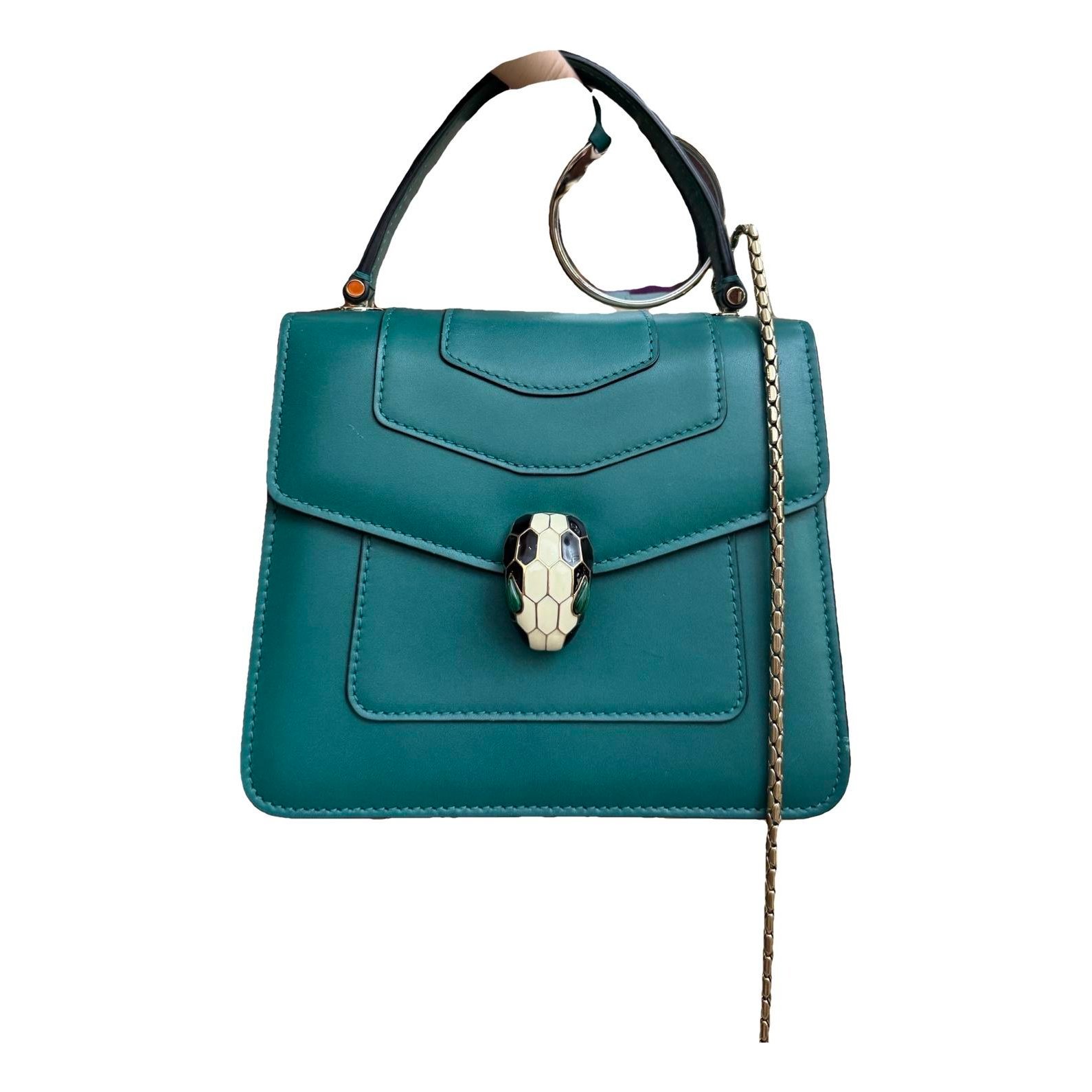 Serpenti leather handbag