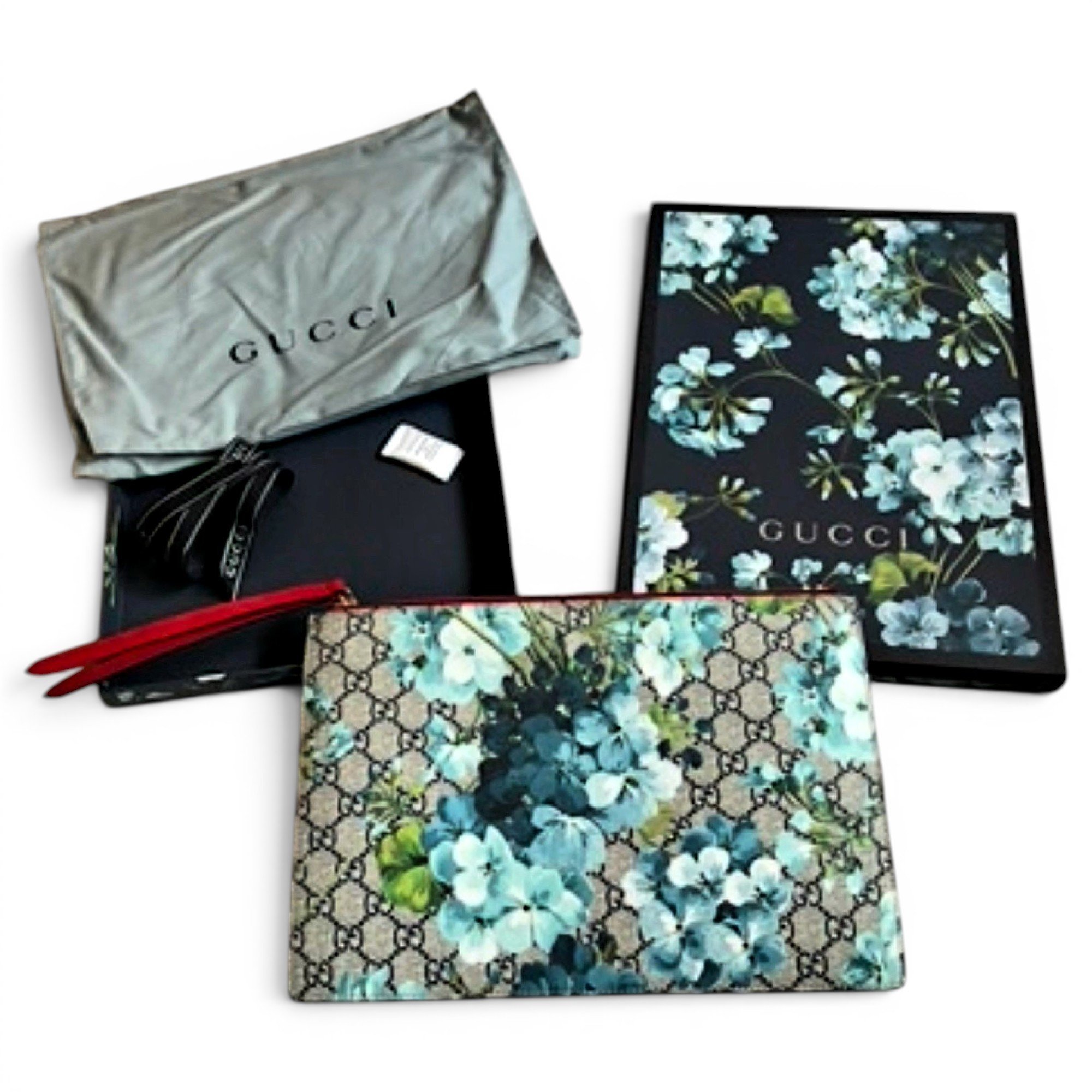 Leather clutch bag