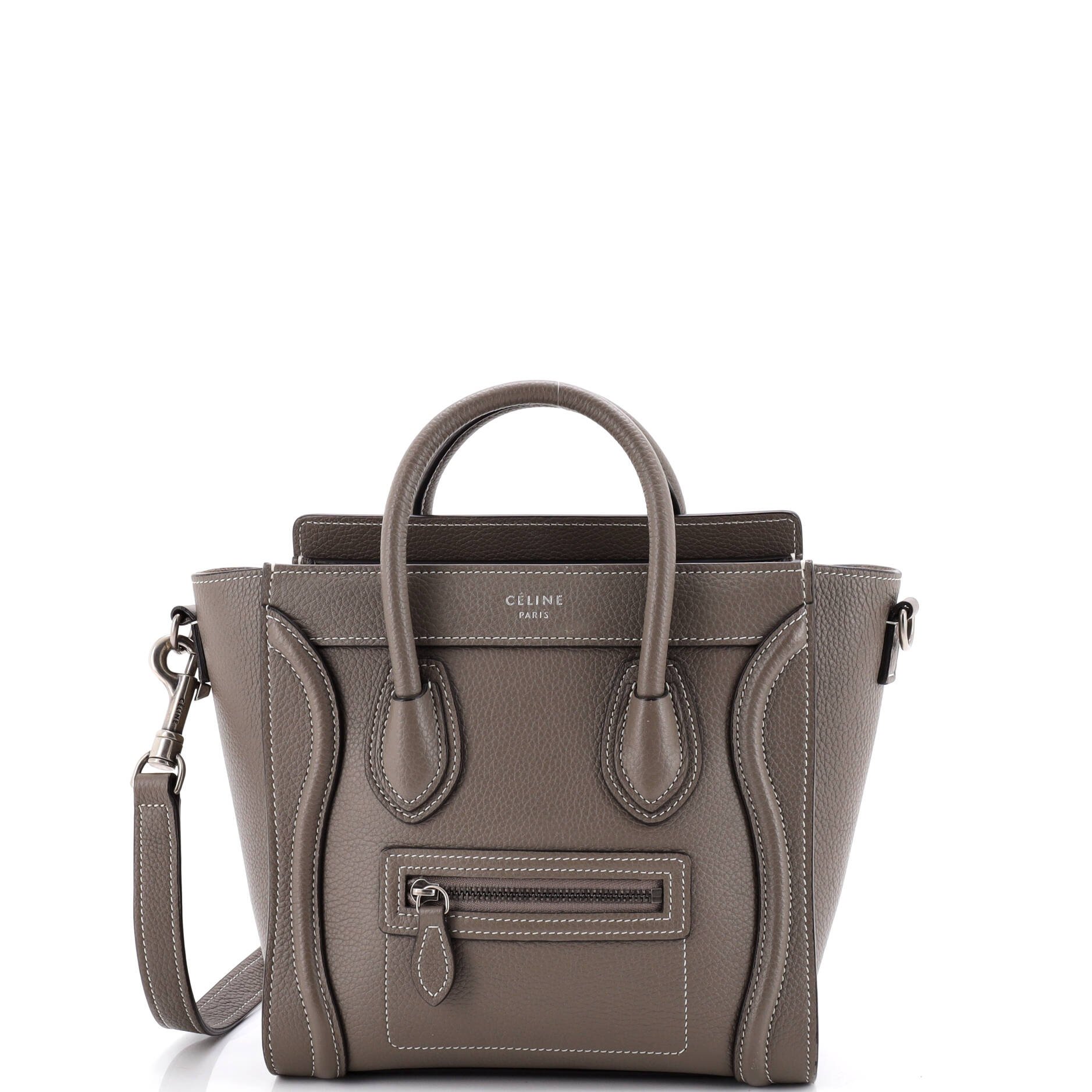 Luggage Bag Grainy Leather Nano
