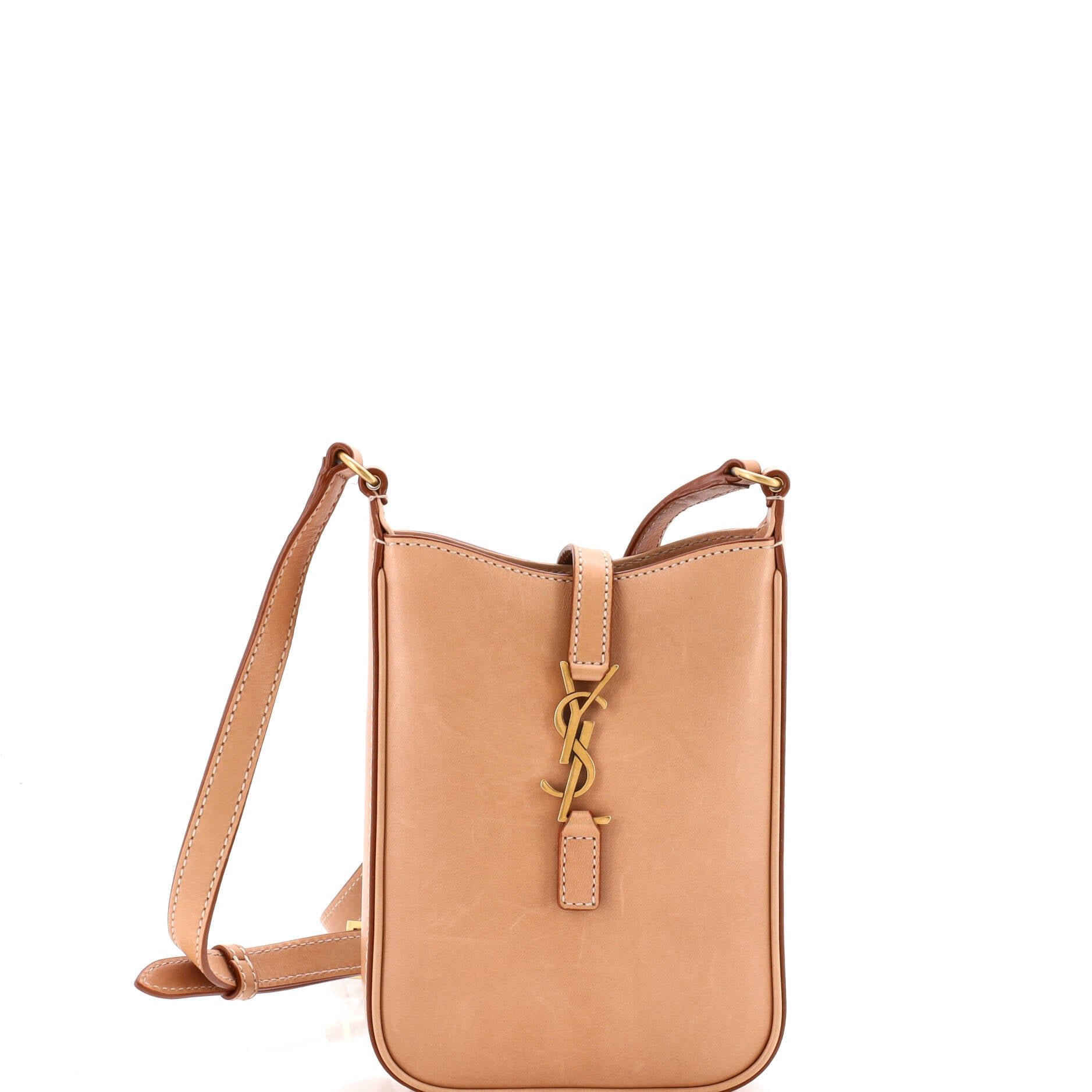Le 5 a 7 Vertical Shoulder Bag Leather Mini