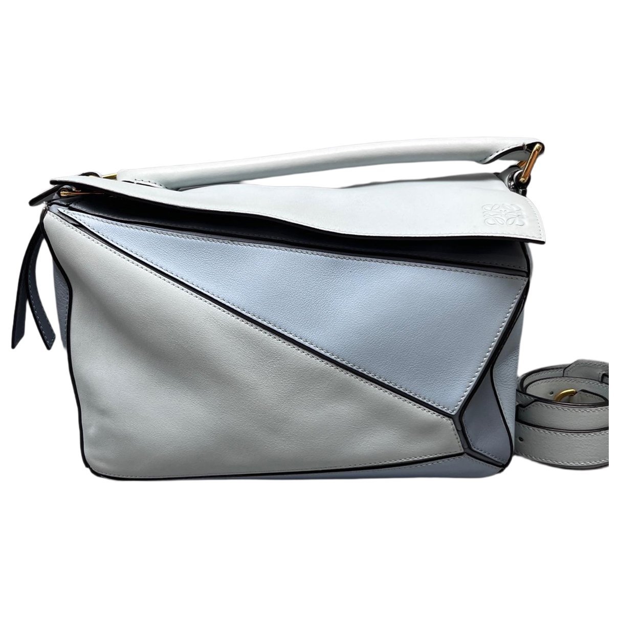 Puzzle leather handbag