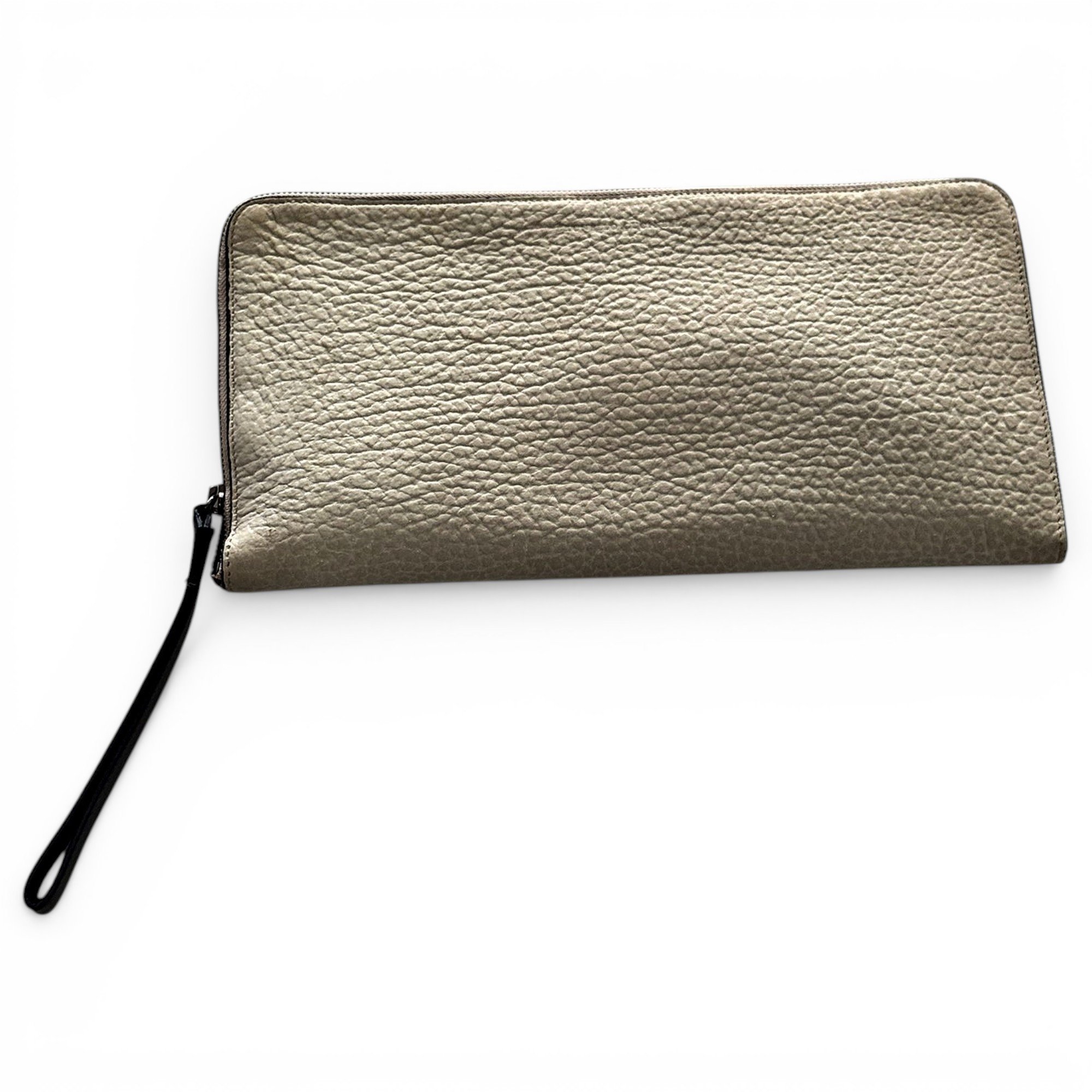 Leather clutch bag