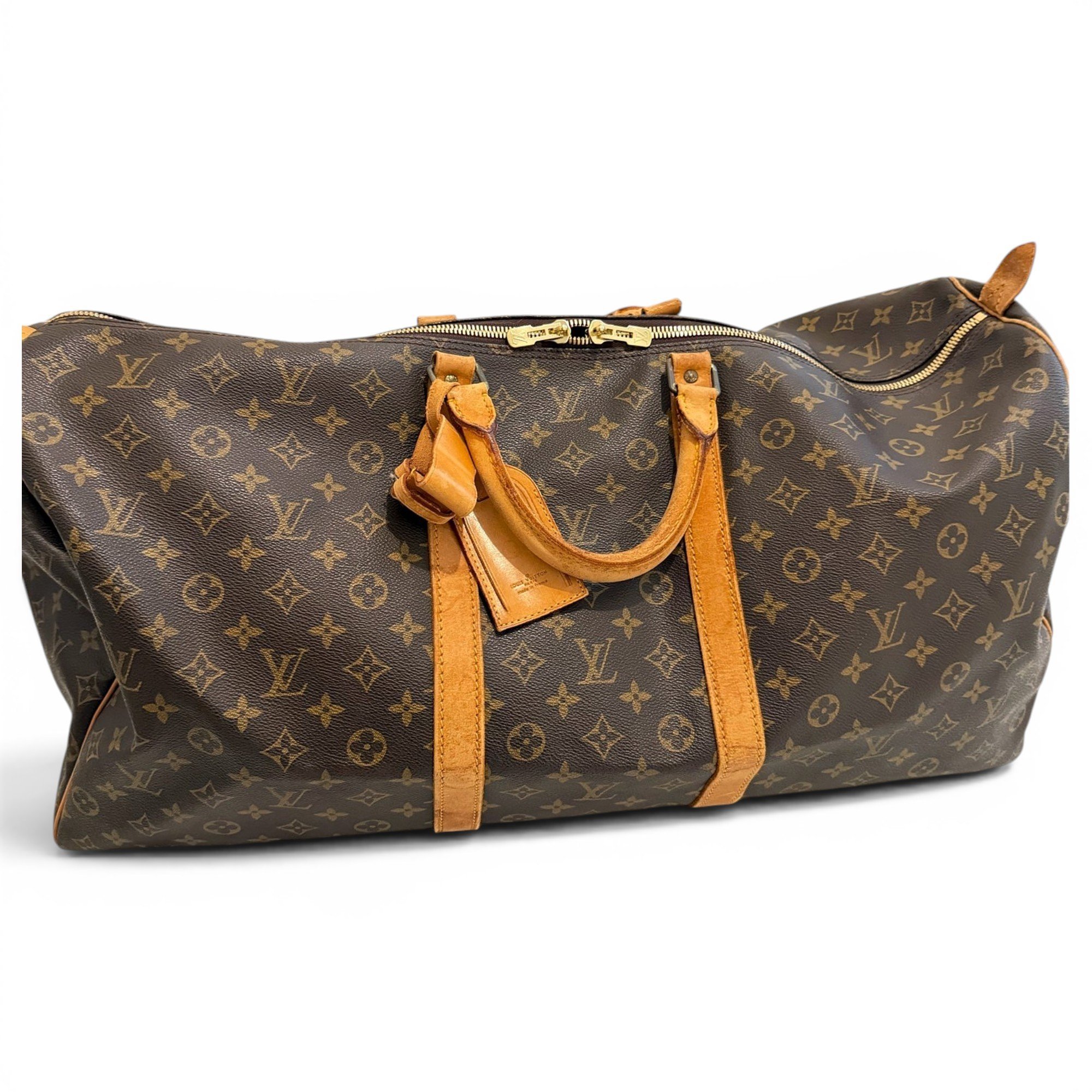 Keepall leather travel bag