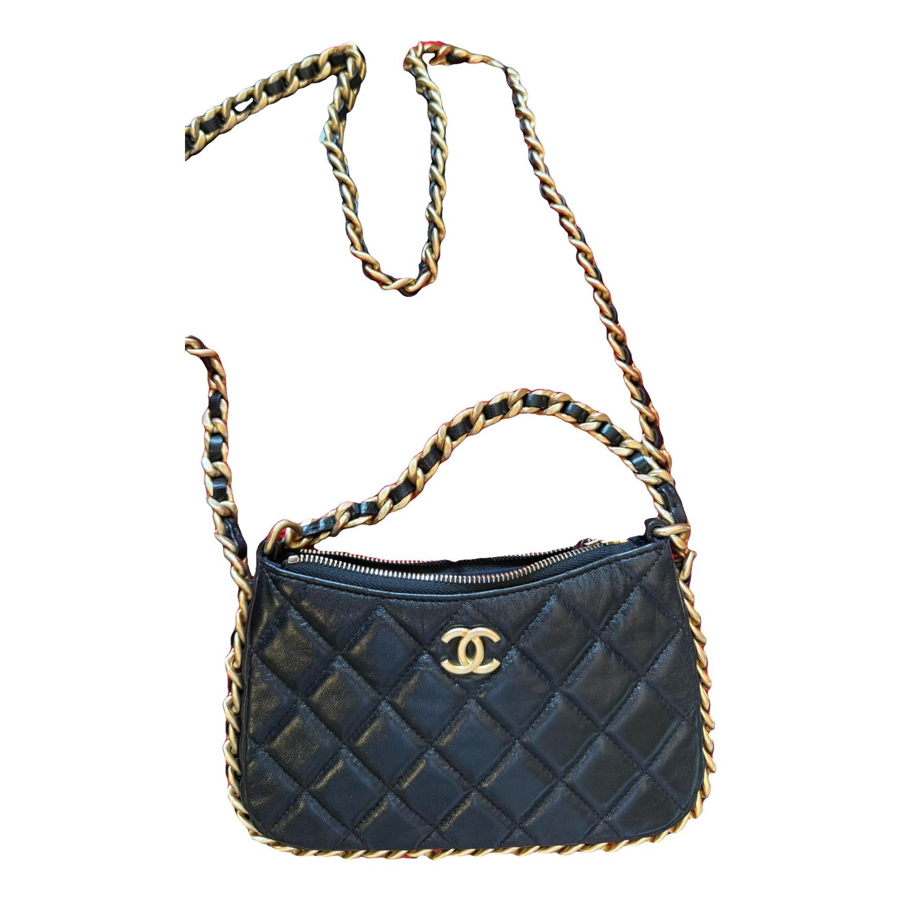 All About Chains leather crossbody bag