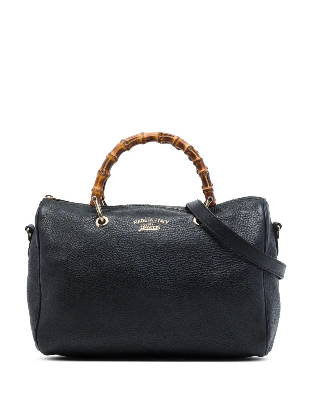 2016-2026 Medium Calfskin Bamboo Shopper Boston Bag satchel