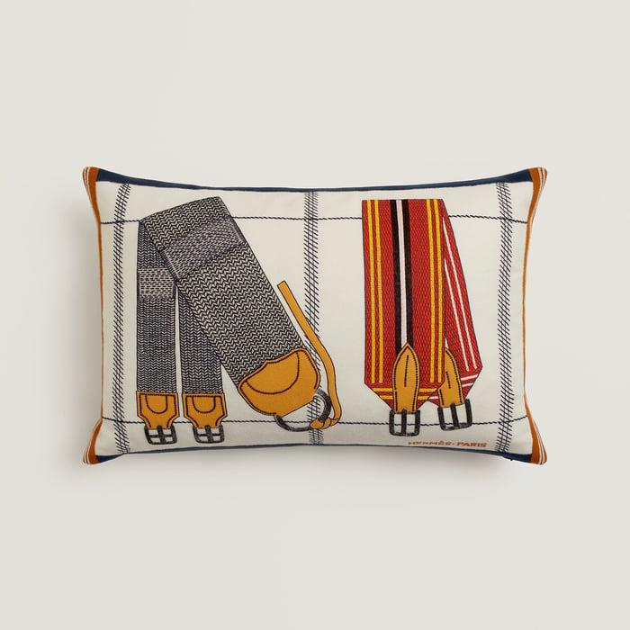 Écru Harnais Sangles Pillow