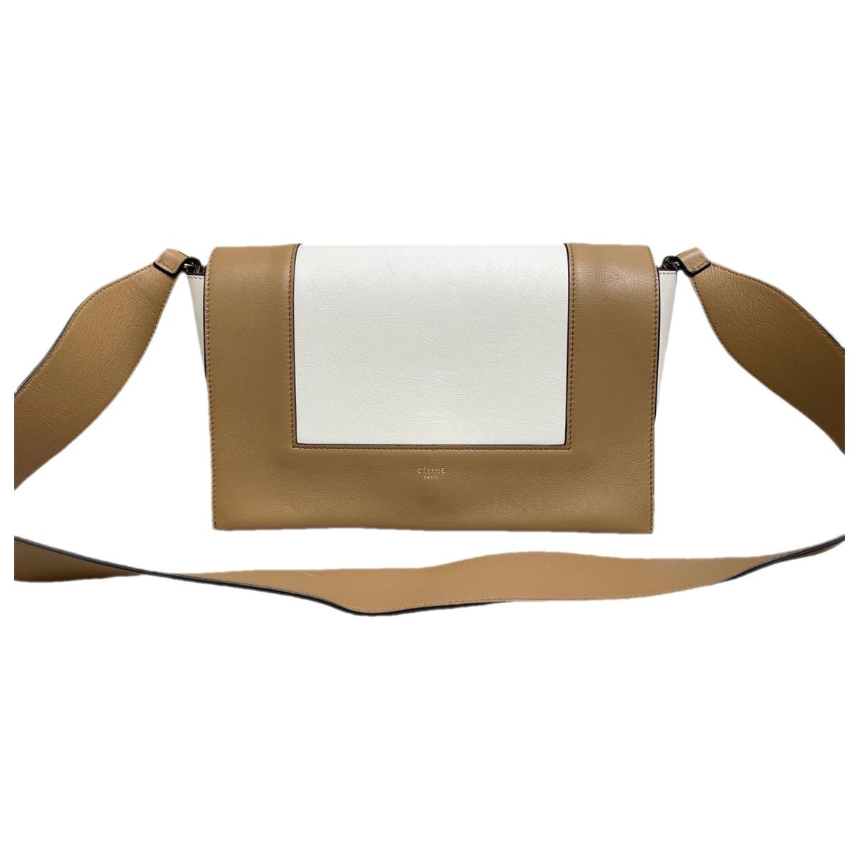 Frame leather handbag