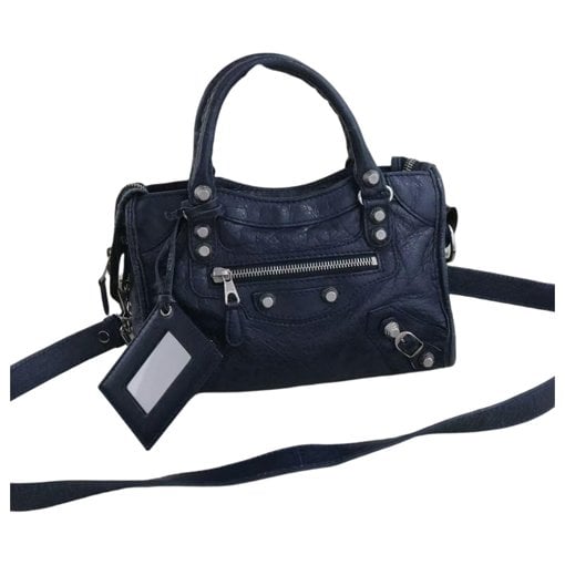 City leather handbag