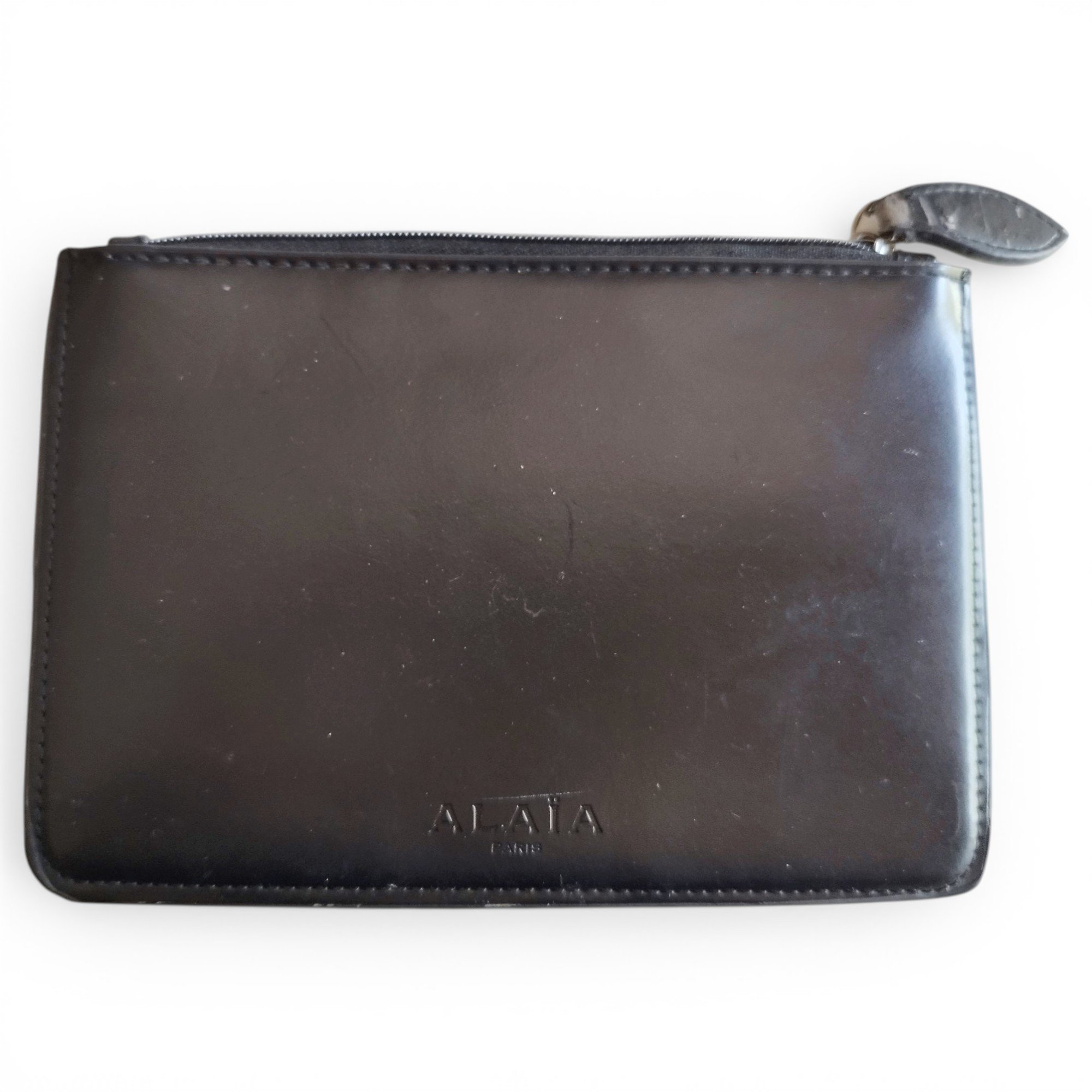 Leather clutch bag
