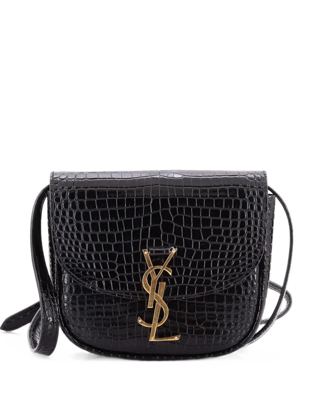 Kaia Shoulder Bag Crocodile Embossed Leather Small crossbody bag