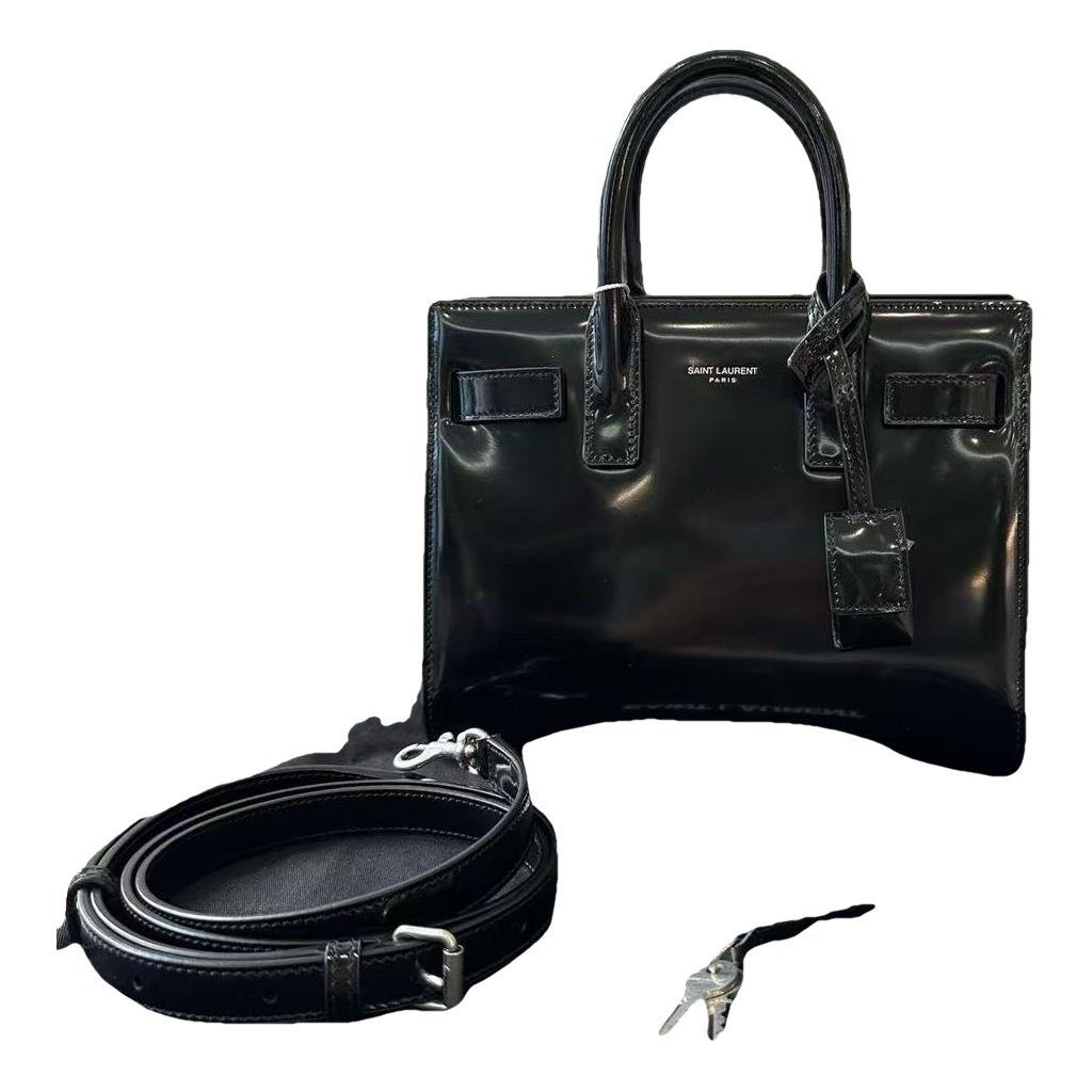 Sac de Jour patent leather handbag