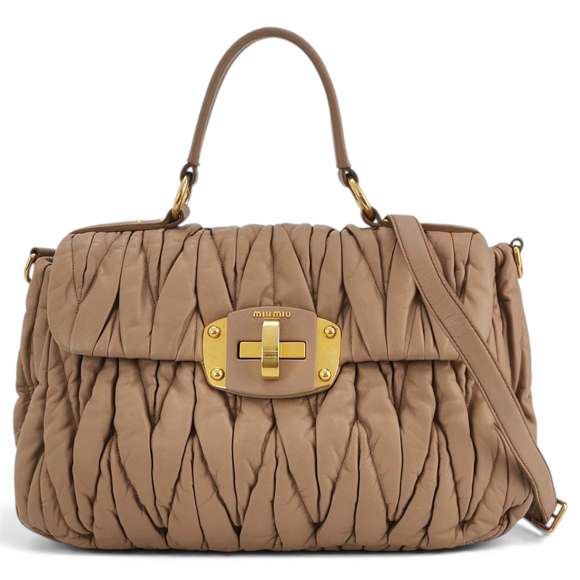 Matelassé leather handbag