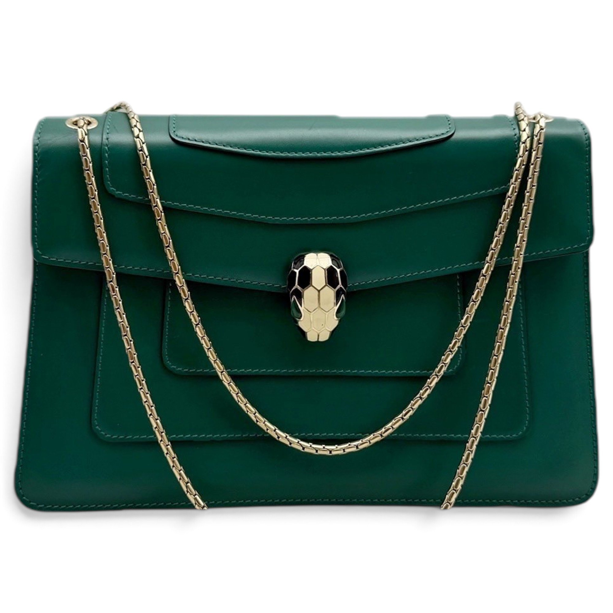 Serpenti leather handbag