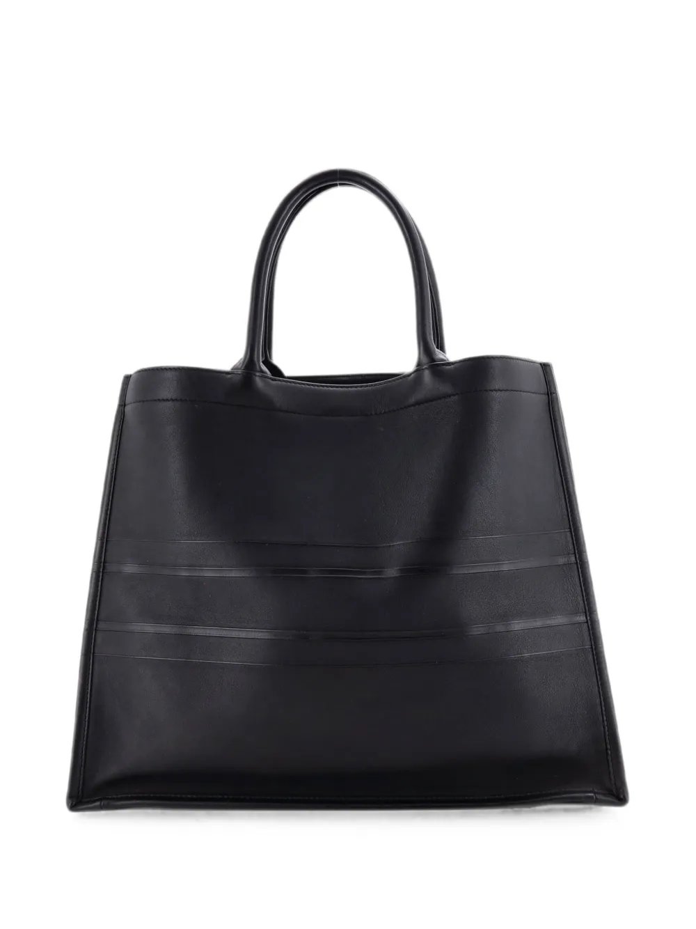 Book Embossed Leather Large tote bag