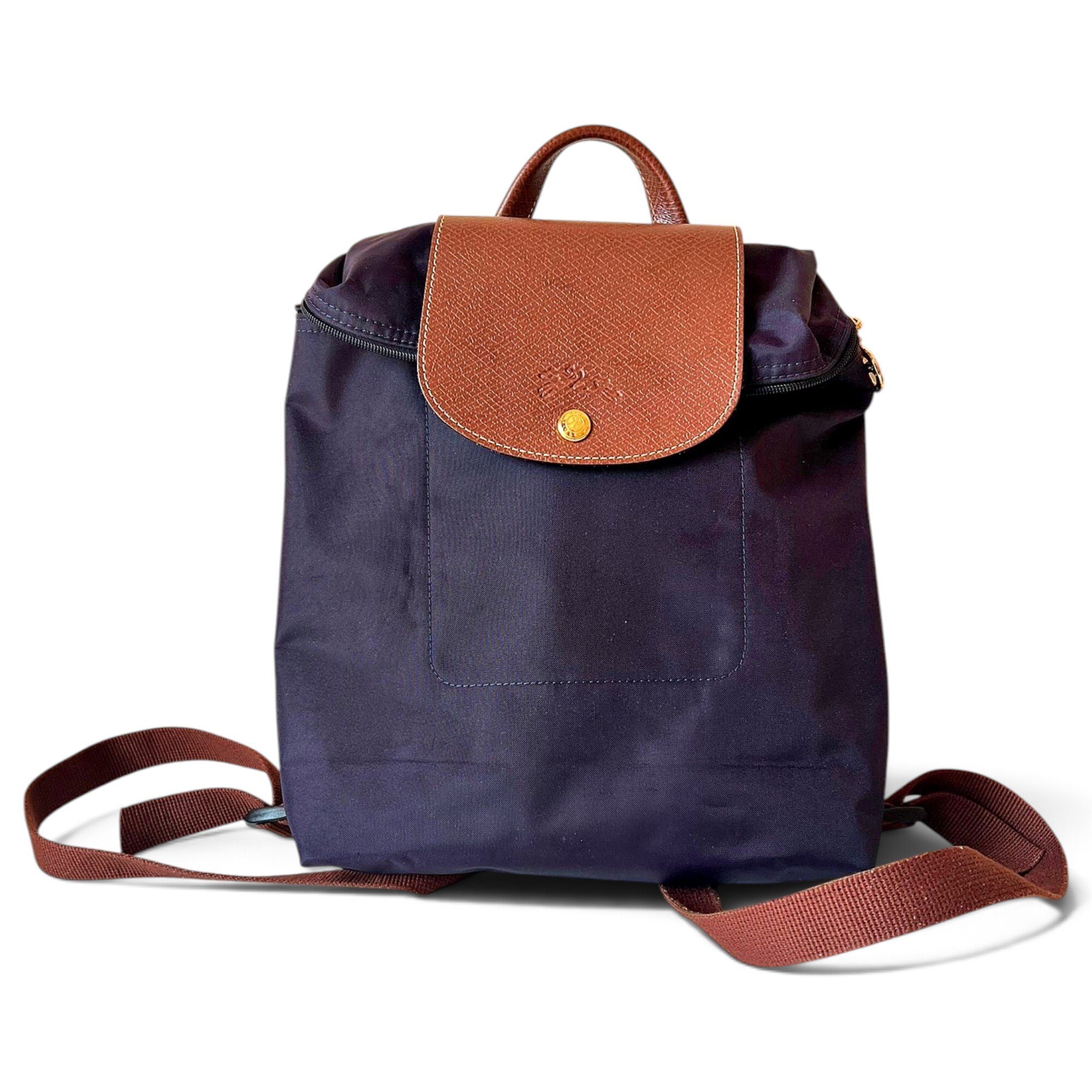 Longchamp Pliage leather backpack