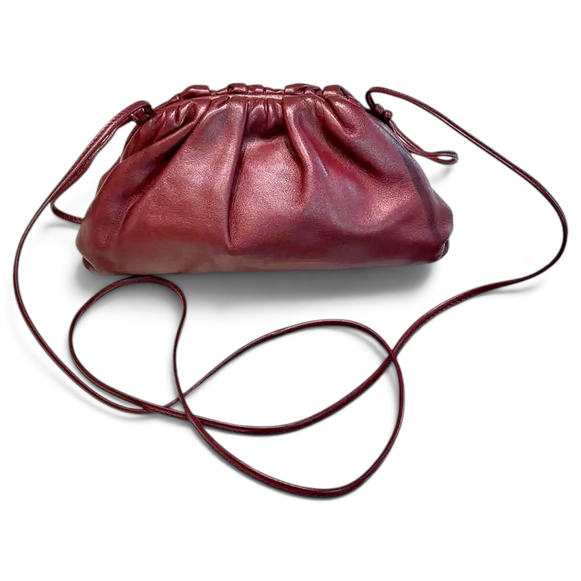Pouch leather crossbody bag