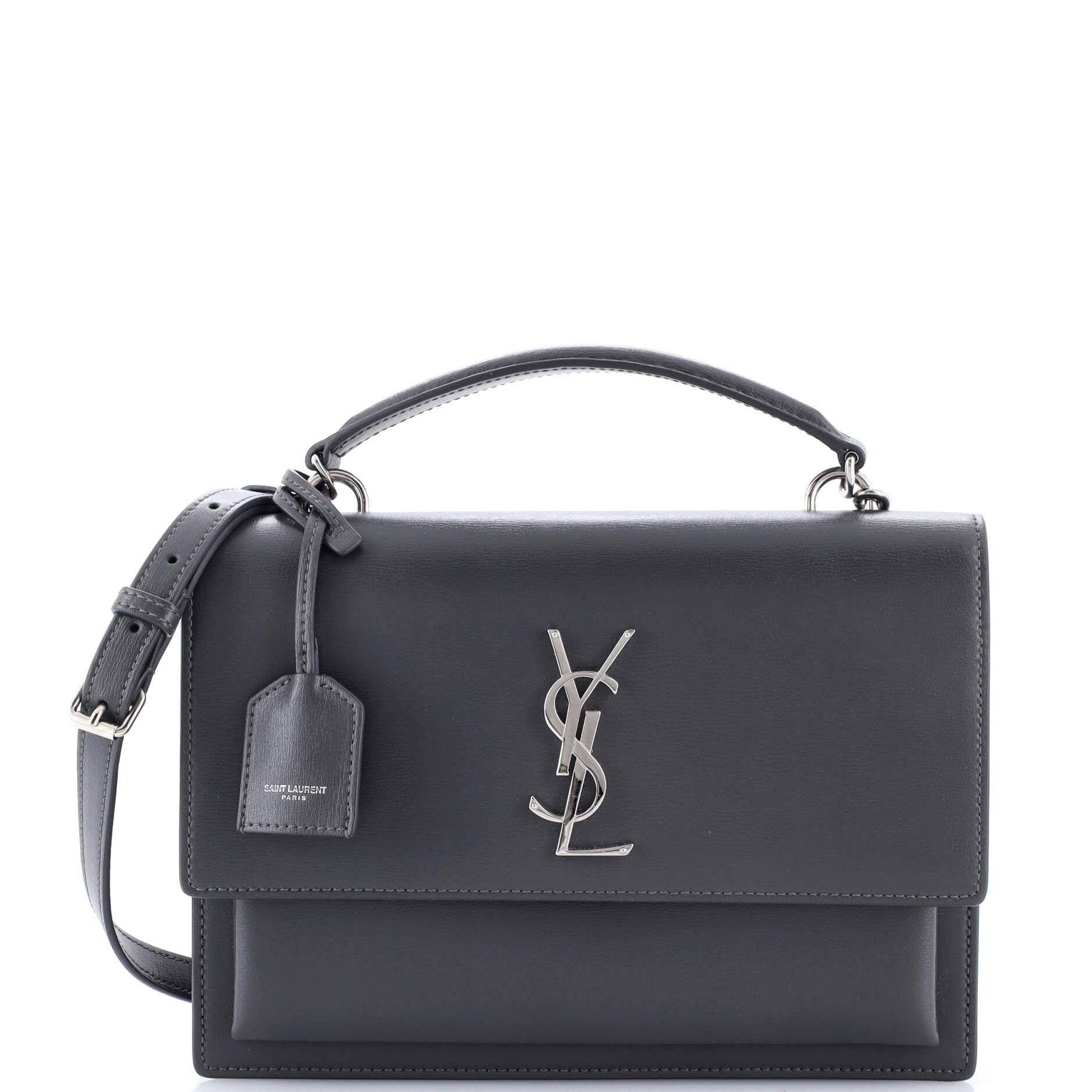 Saint Laurent Sunset Top Handle Shoulder Bag Leather Medium