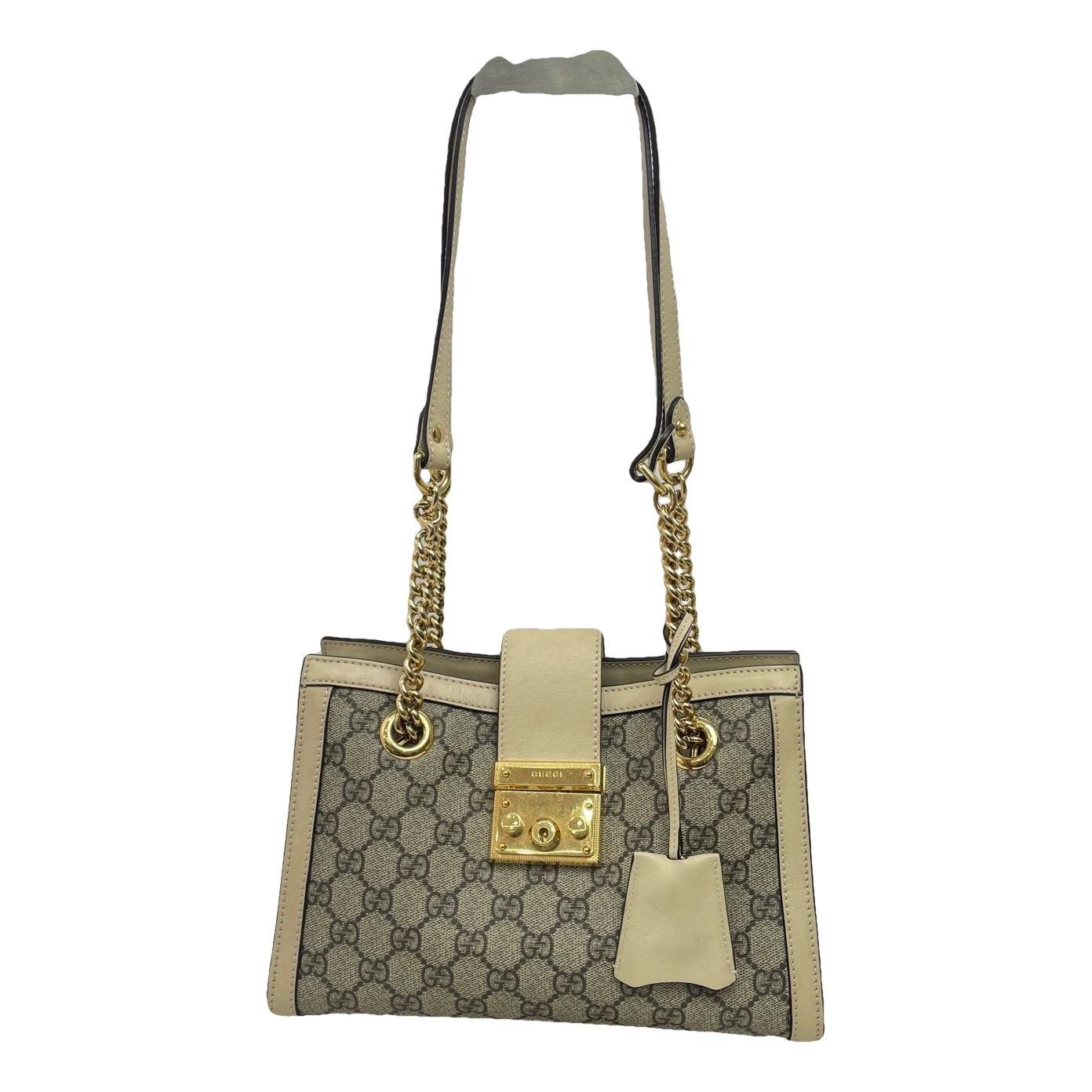 Padlock leather handbag