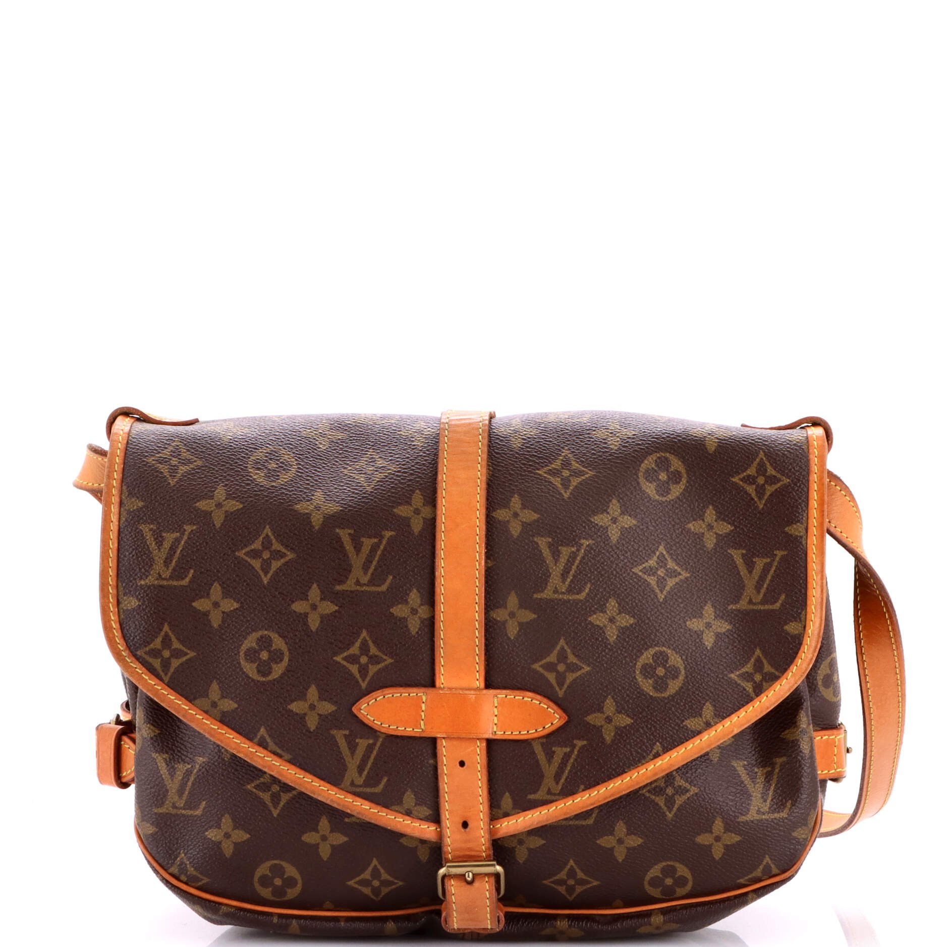 Louis Vuitton Saumur Handbag Monogram Canvas 30