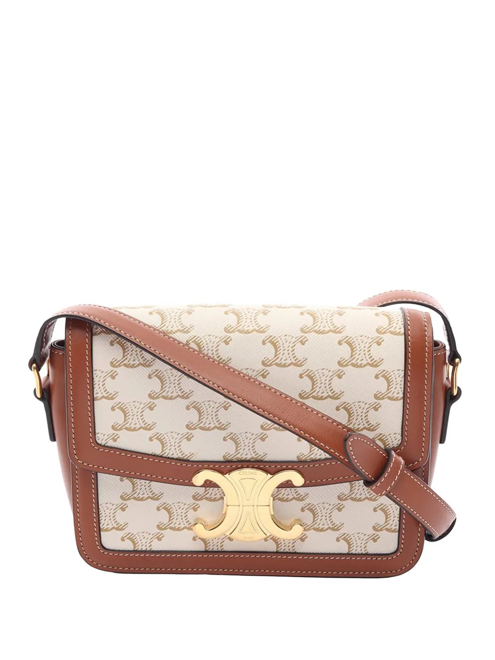 2010-2026 Teen Triomphe Coated Canvas and Calfskin Triomphe crossbody bag