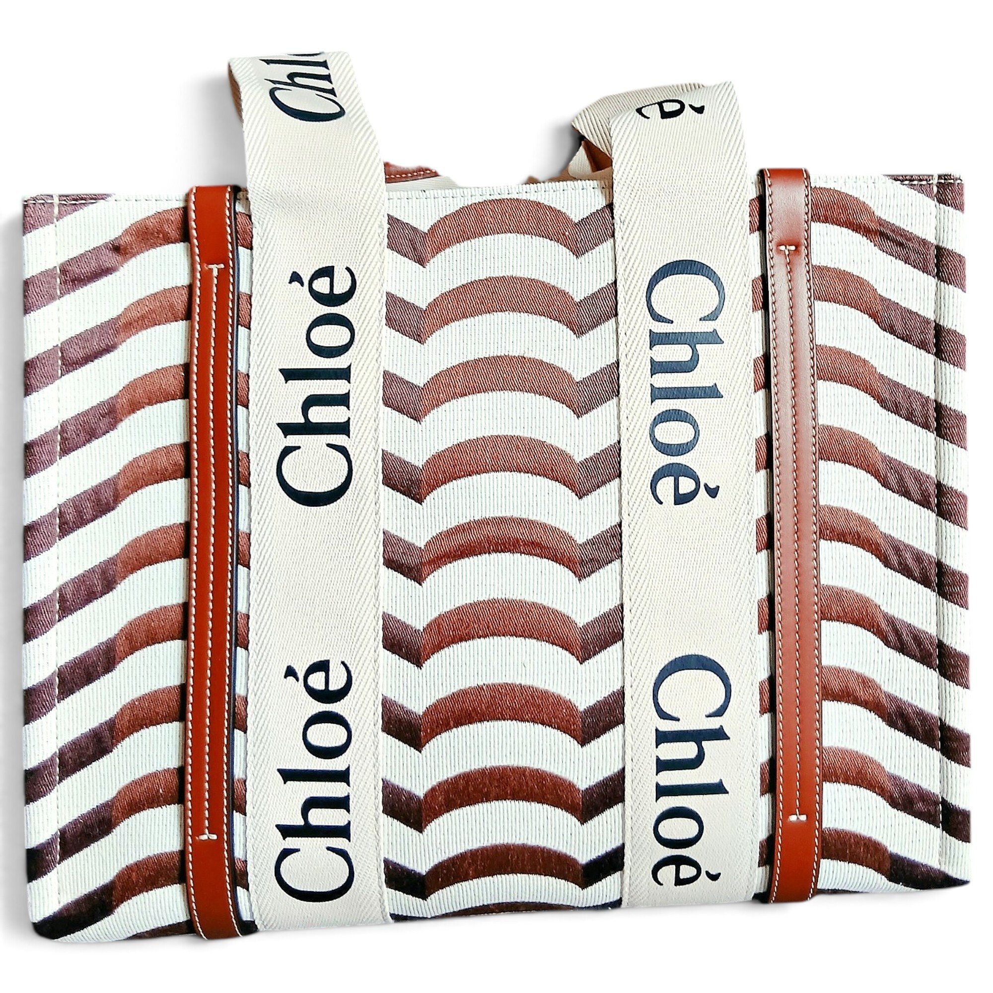 Woody linen tote