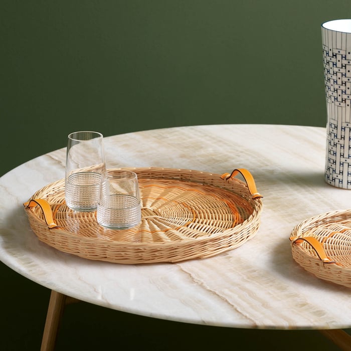 Jaune d'Or Oseraie Color Round Tray, Medium Model