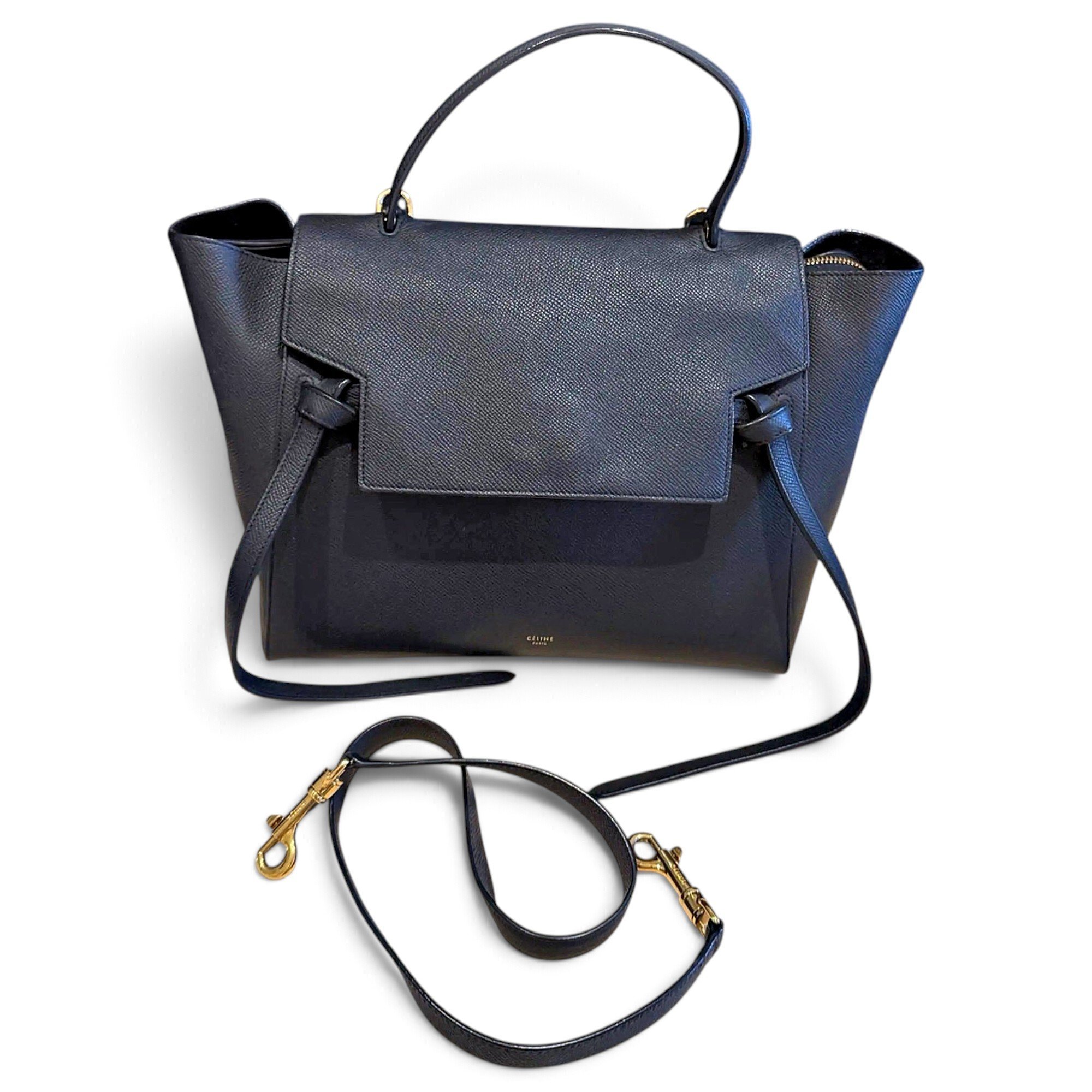 Belt leather handbag