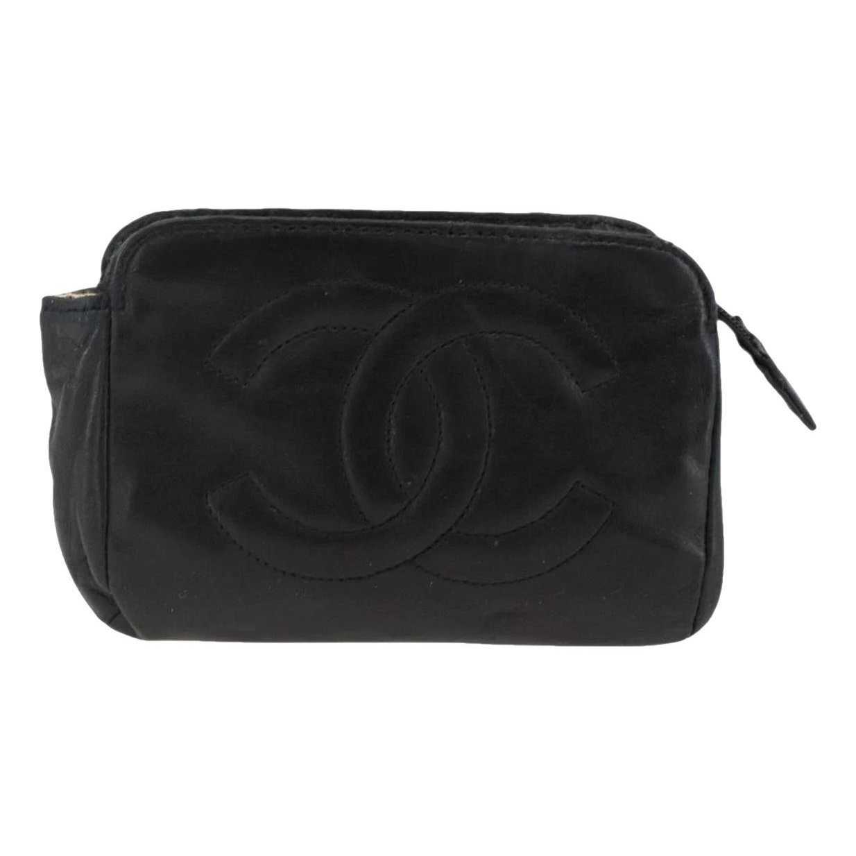 Leather clutch bag