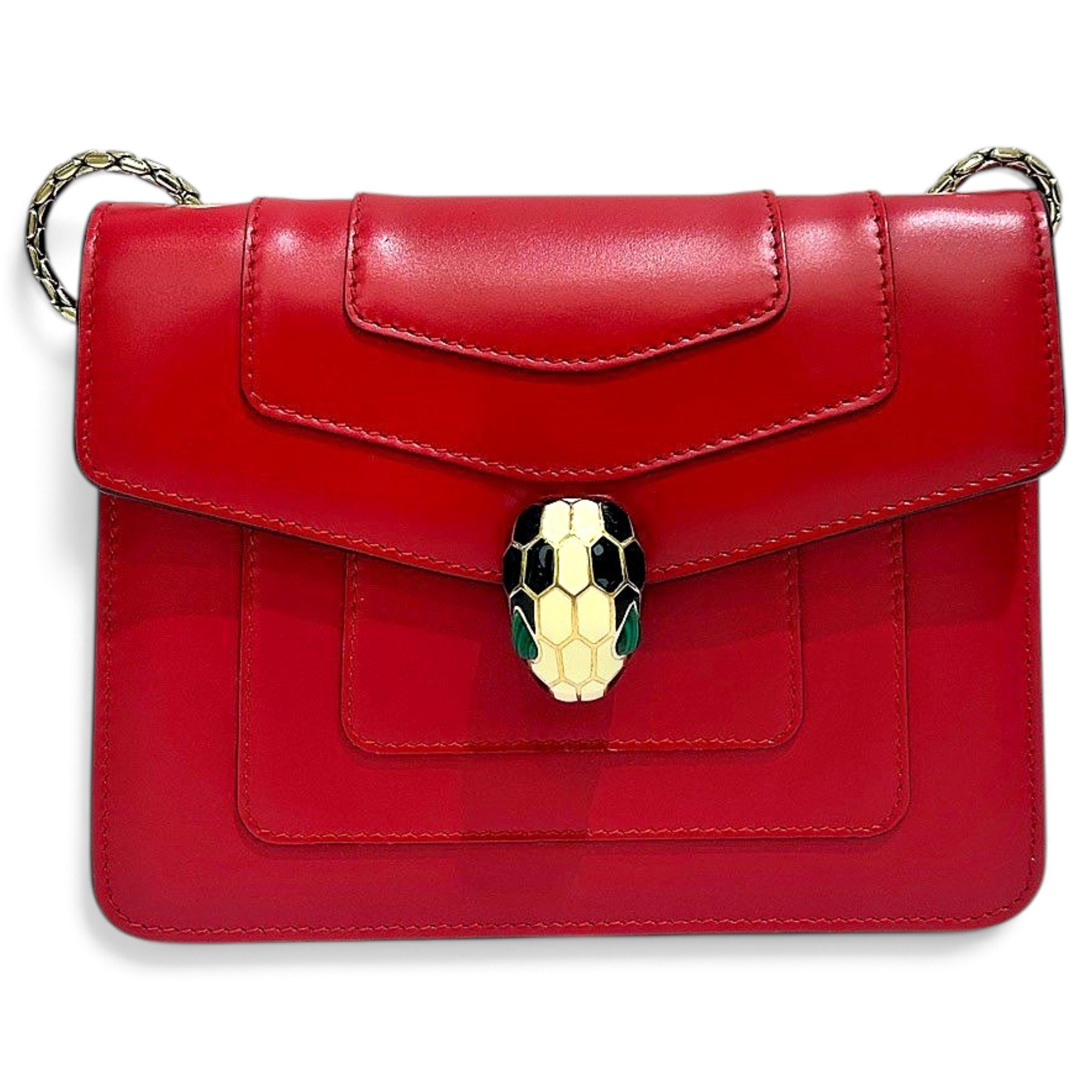 Serpenti leather handbag