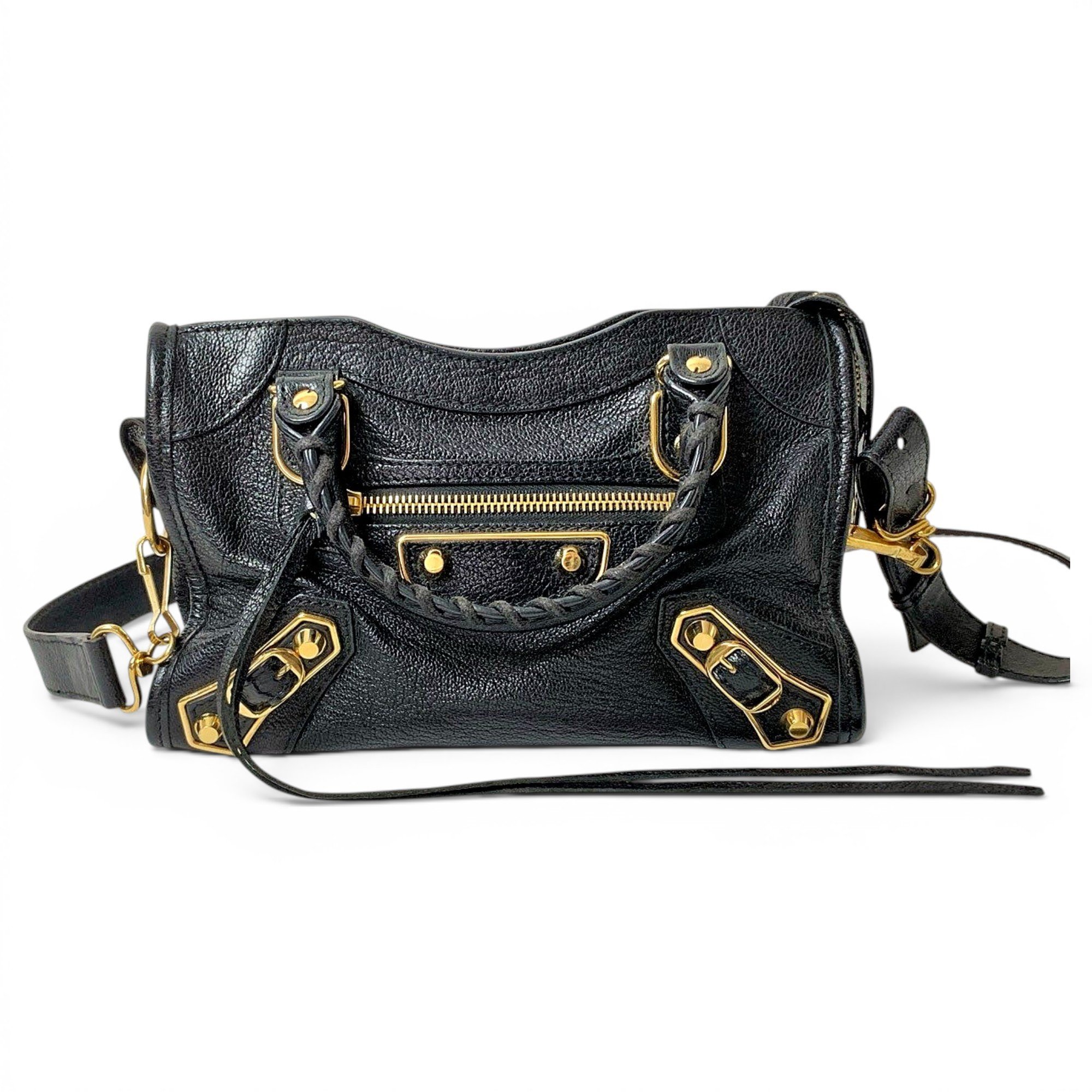 Classic Metalic leather handbag