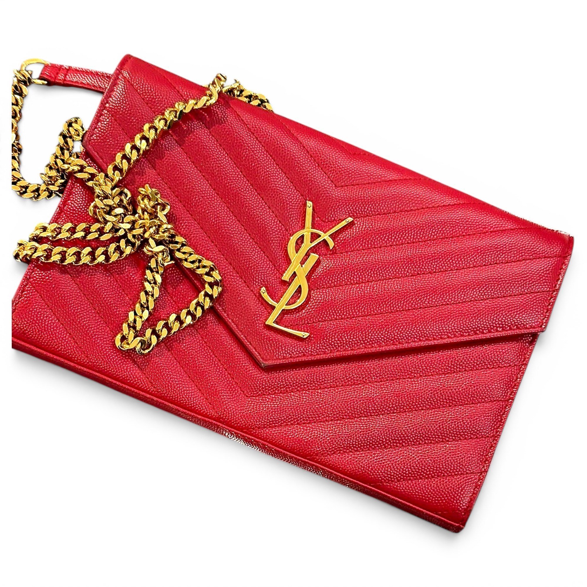 Portefeuille enveloppe leather crossbody bag
