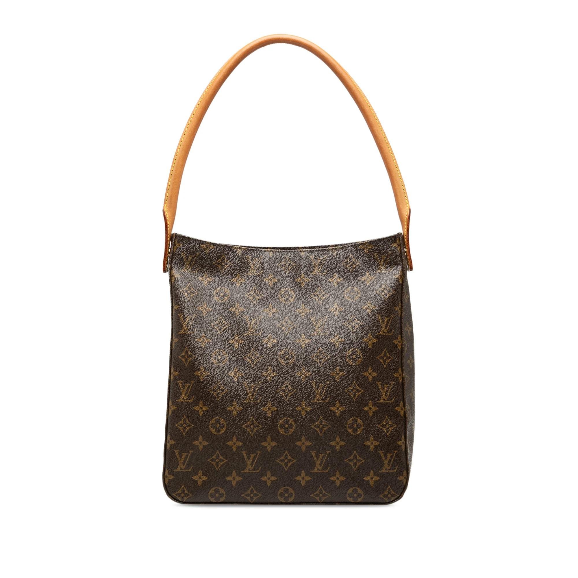 Looping leather handbag