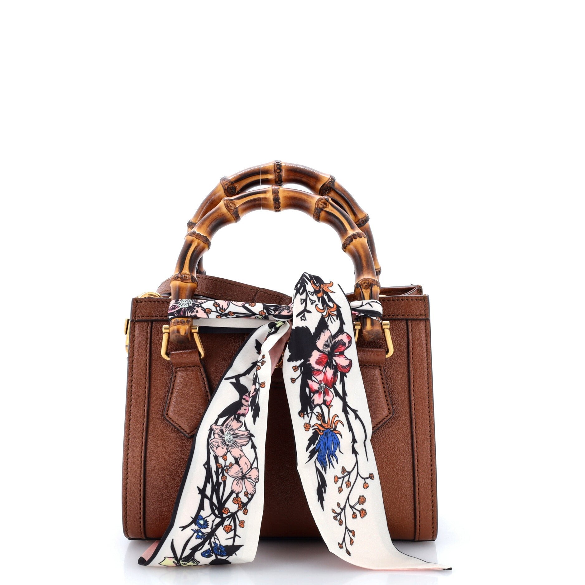 Diana NM Bamboo Handle Tote Leather Mini