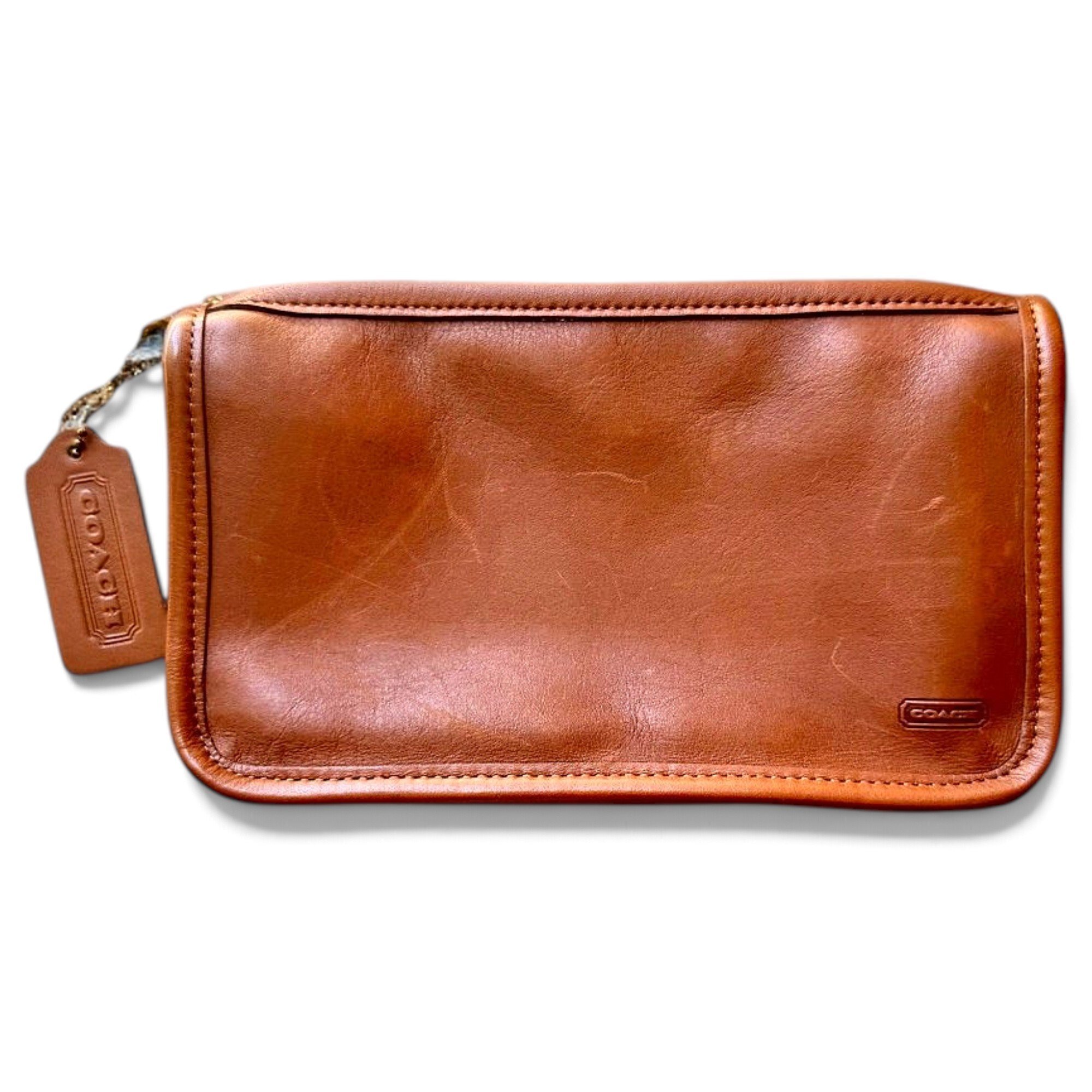 Leather clutch bag