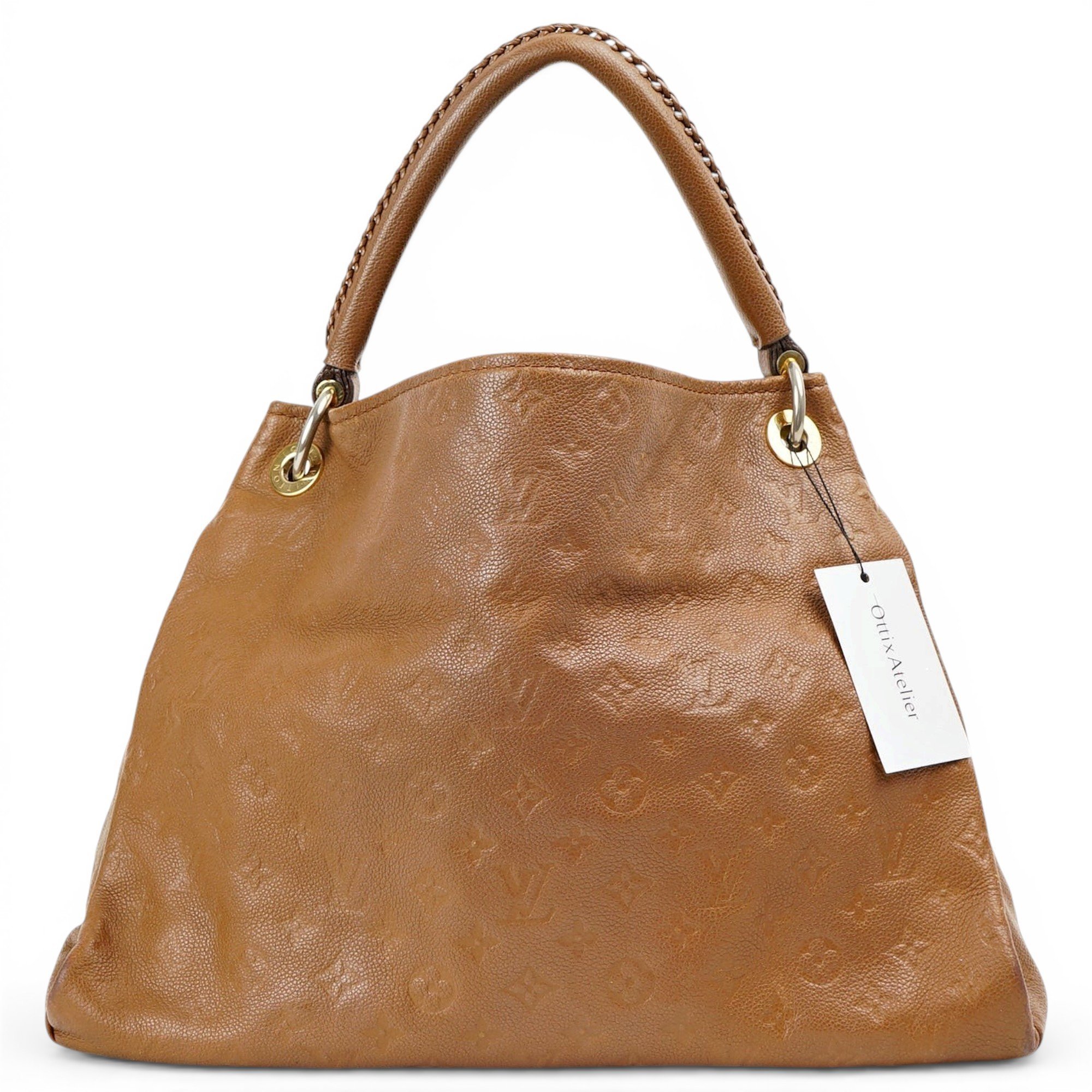 Artsy leather handbag
