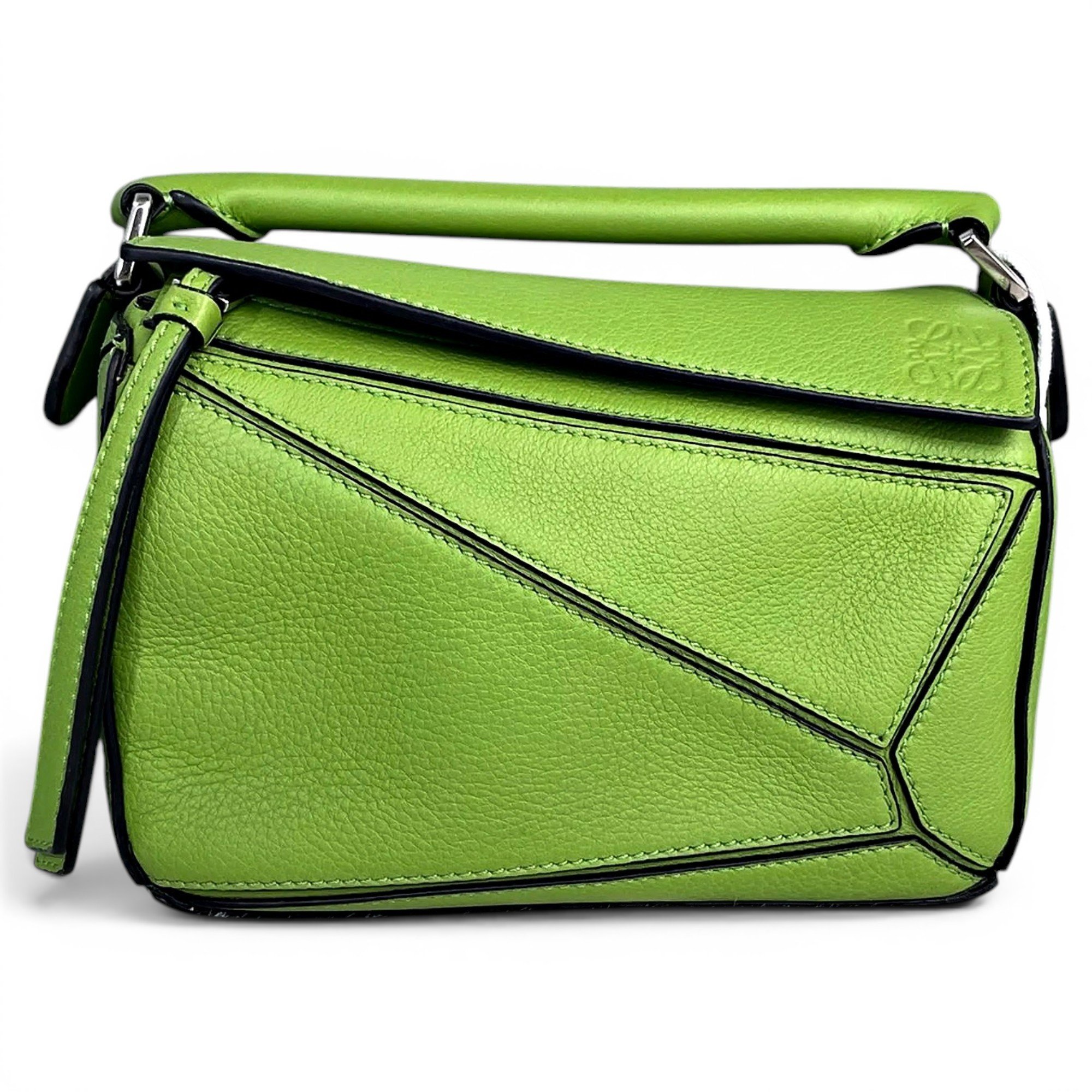 Puzzle leather handbag