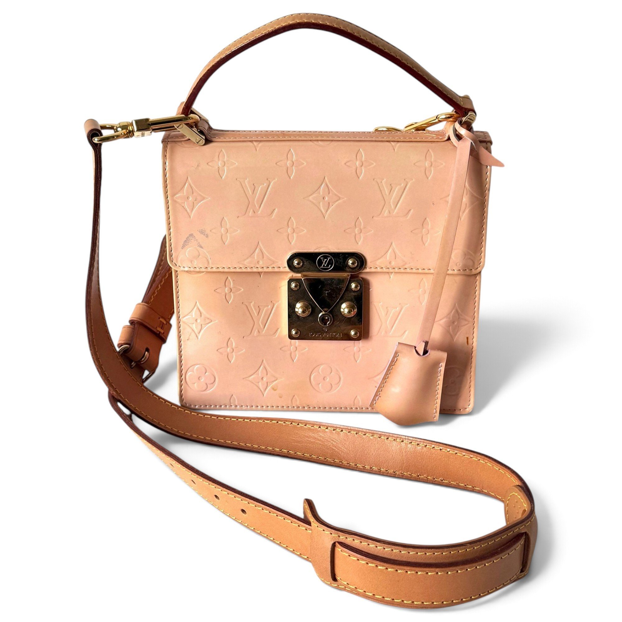 Spring street patent leather crossbody bag