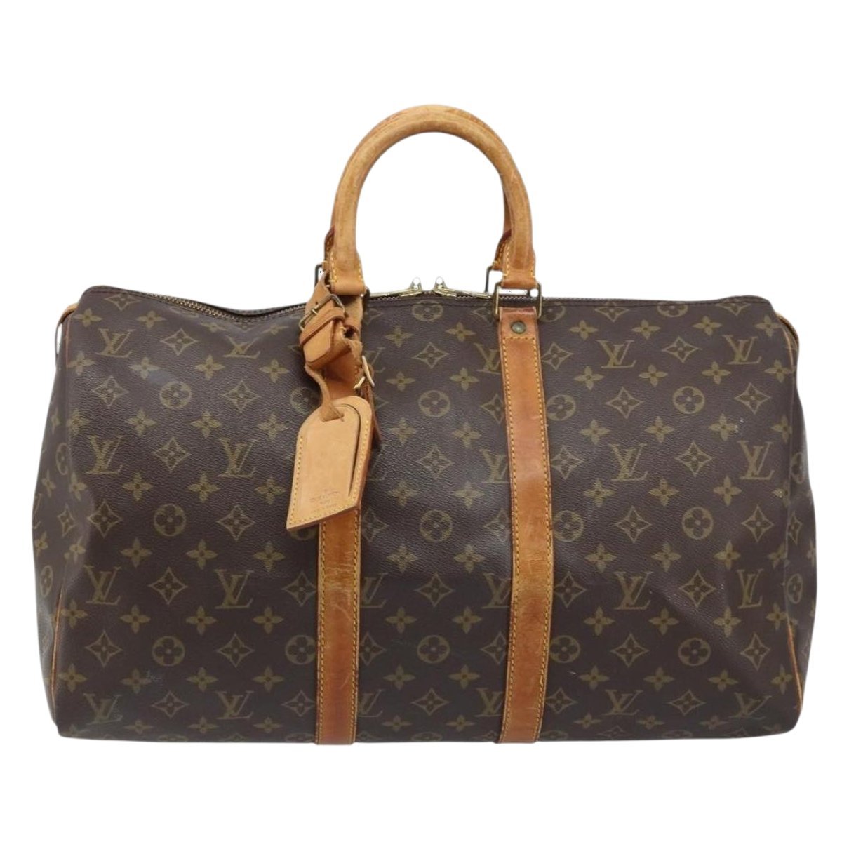 Keepall leather travel bag