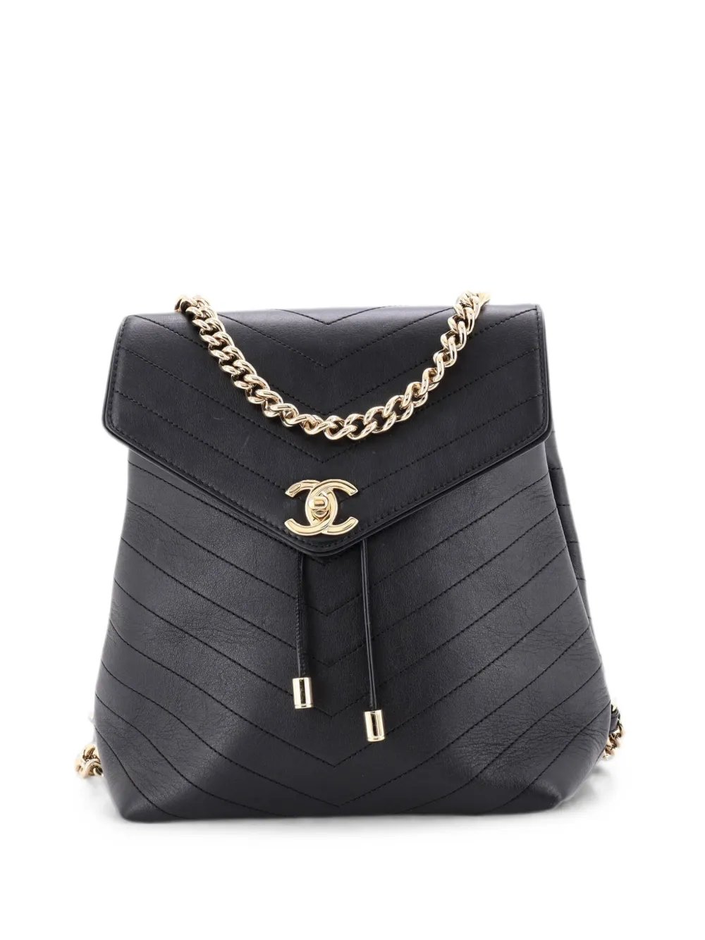 Coco Chevron Stitched Calfskin Small backpack
