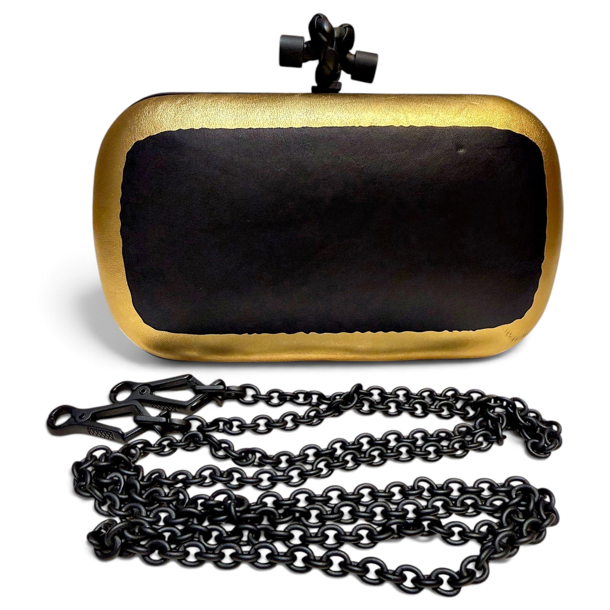 Pochette Knot leather clutch bag