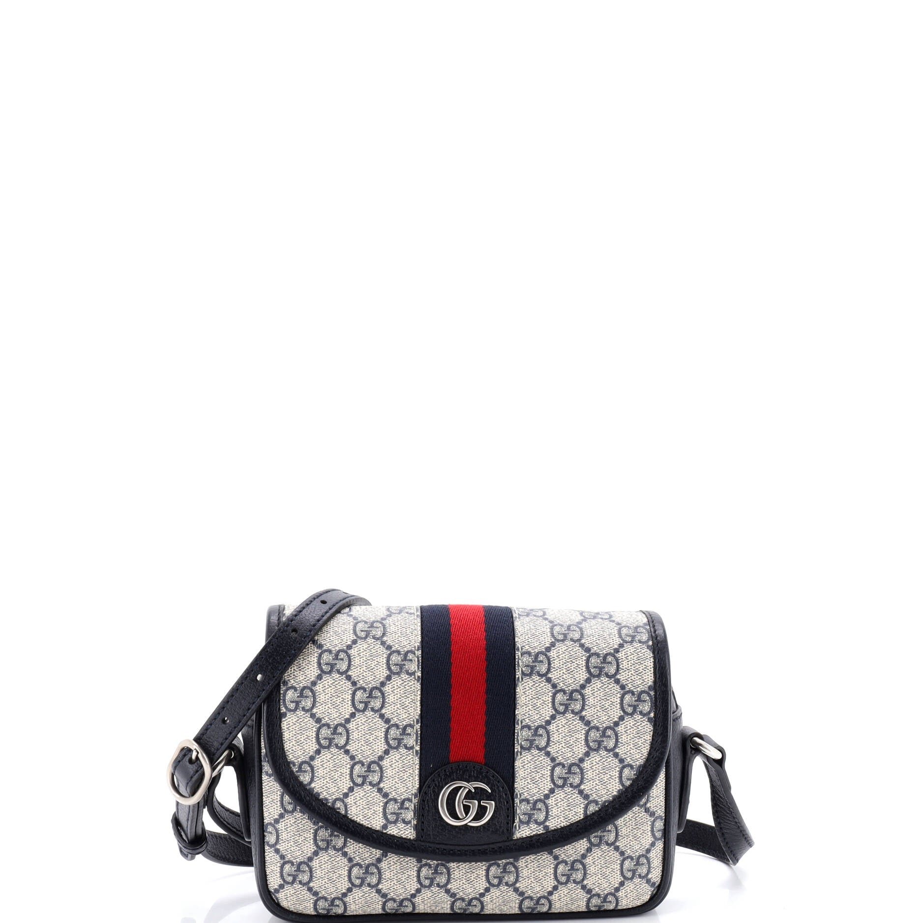 Gucci Ophidia Flap Shoulder Bag GG Coated Canvas Mini
